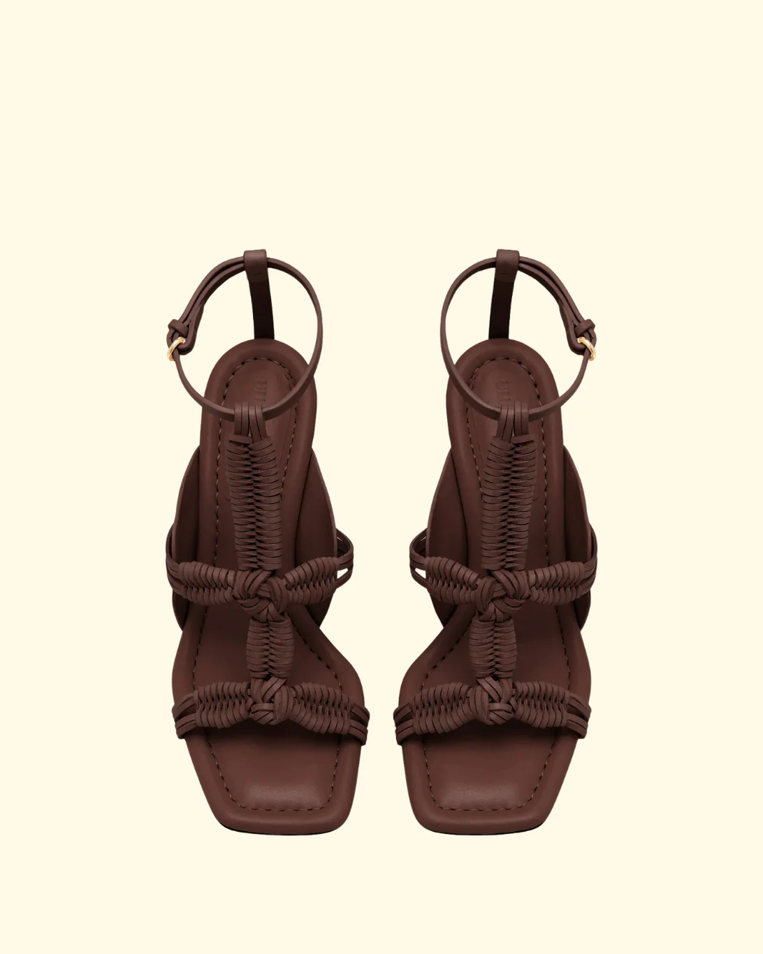 Aiko Macrame High Heel | Chestnut - Image 3