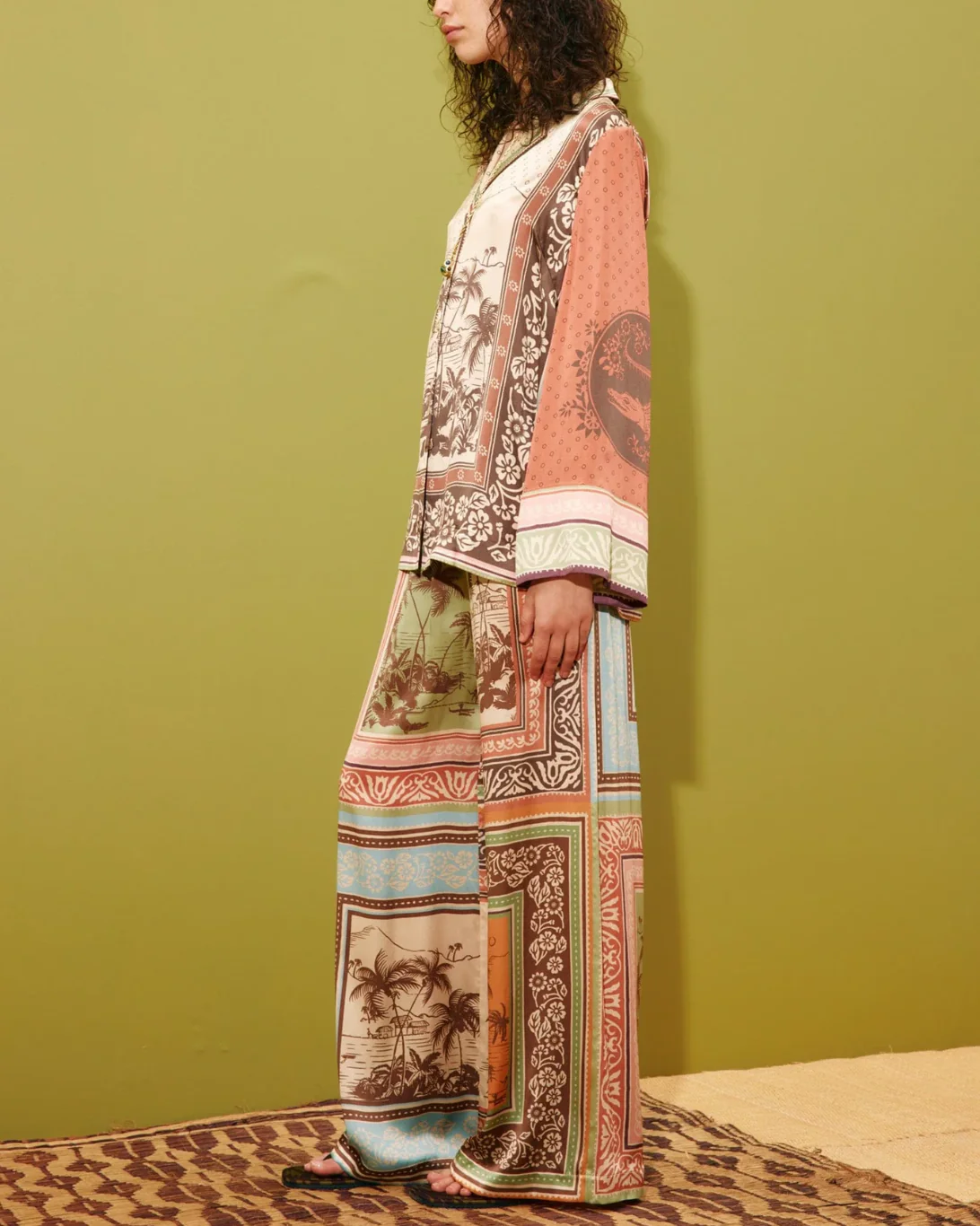 Alberta Silk Pant | Multi - Image 2