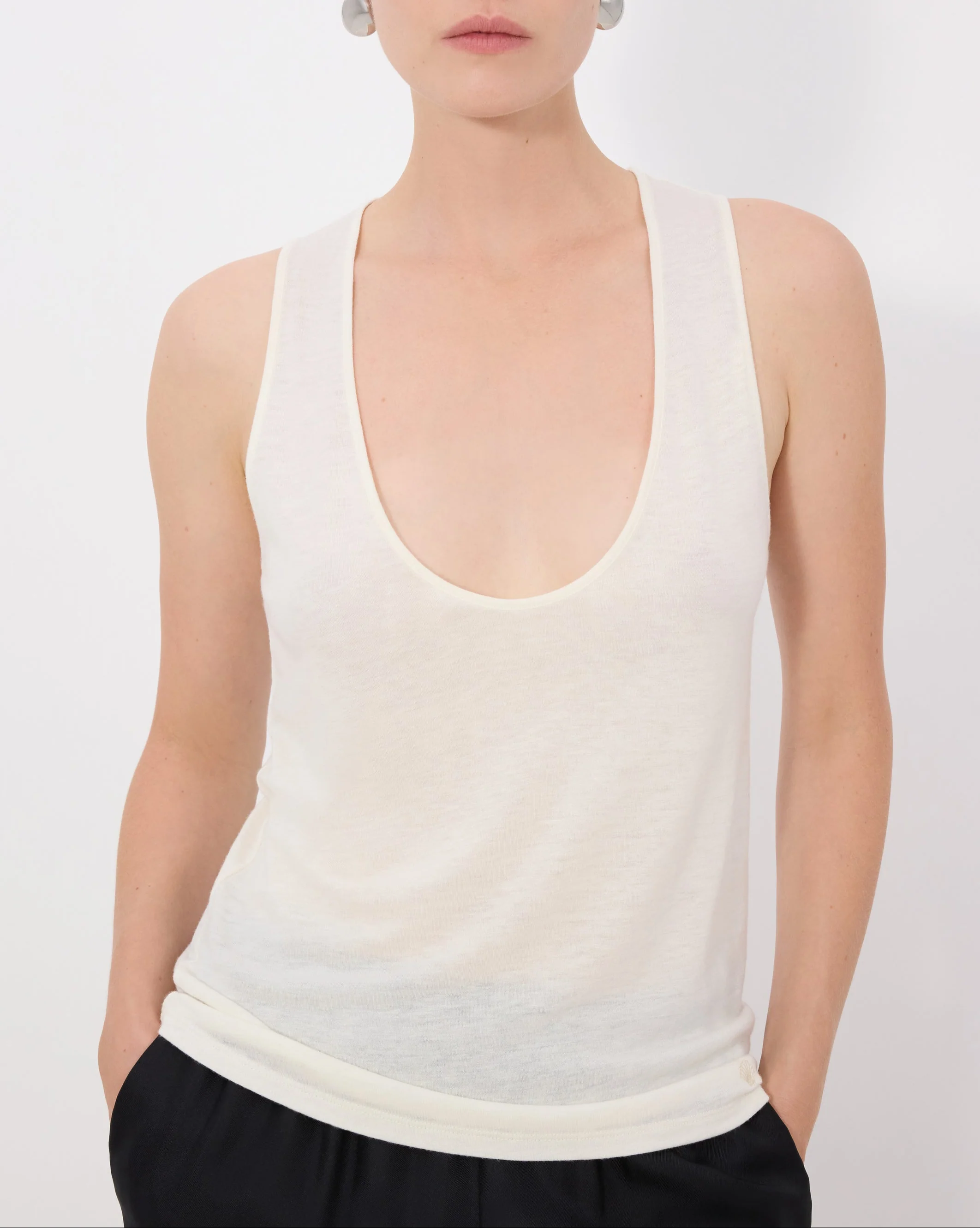Albia Tank Top | Ivory - Image 2