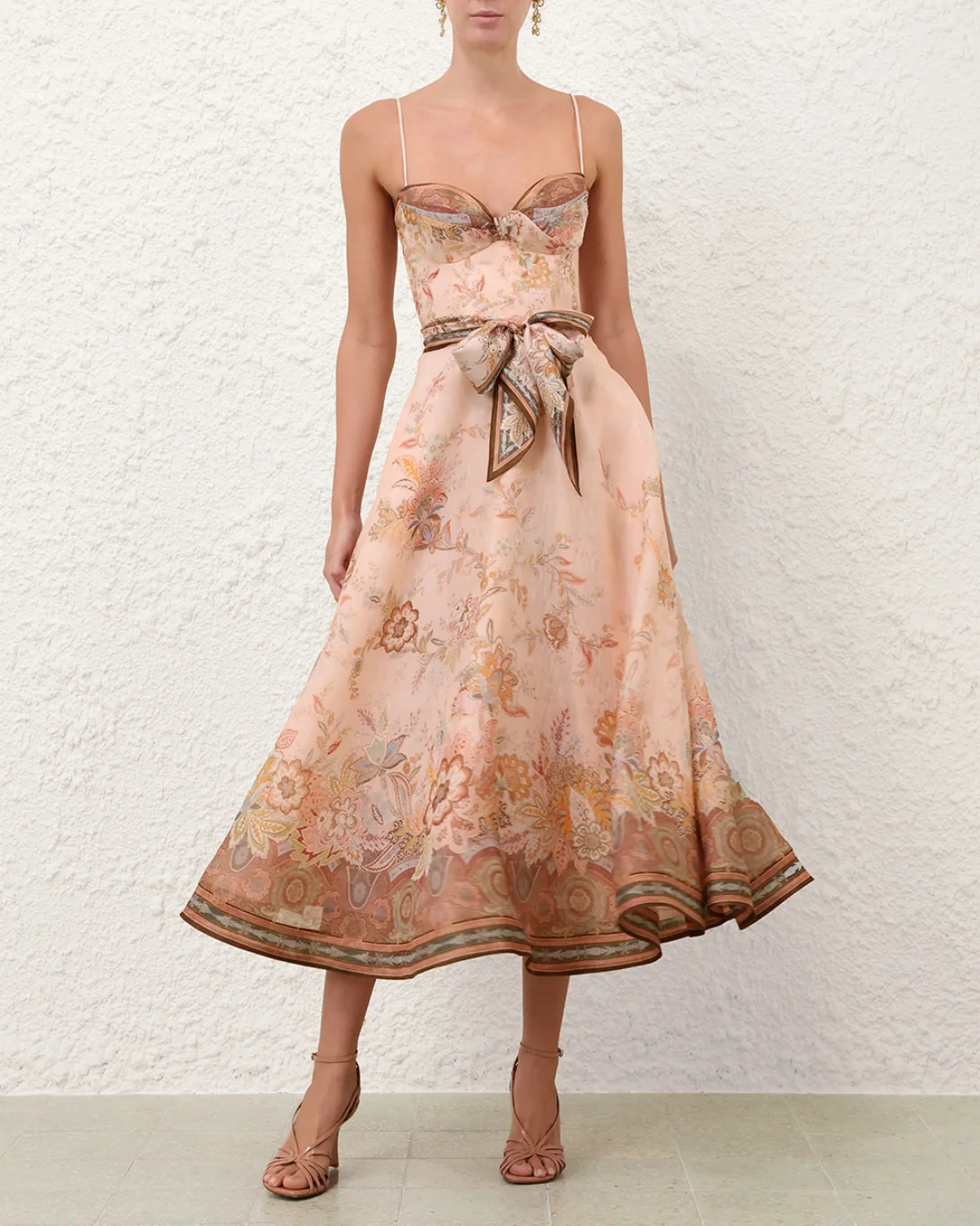Alchemy Structured Midi Dress | Pink Paisley - Image 2