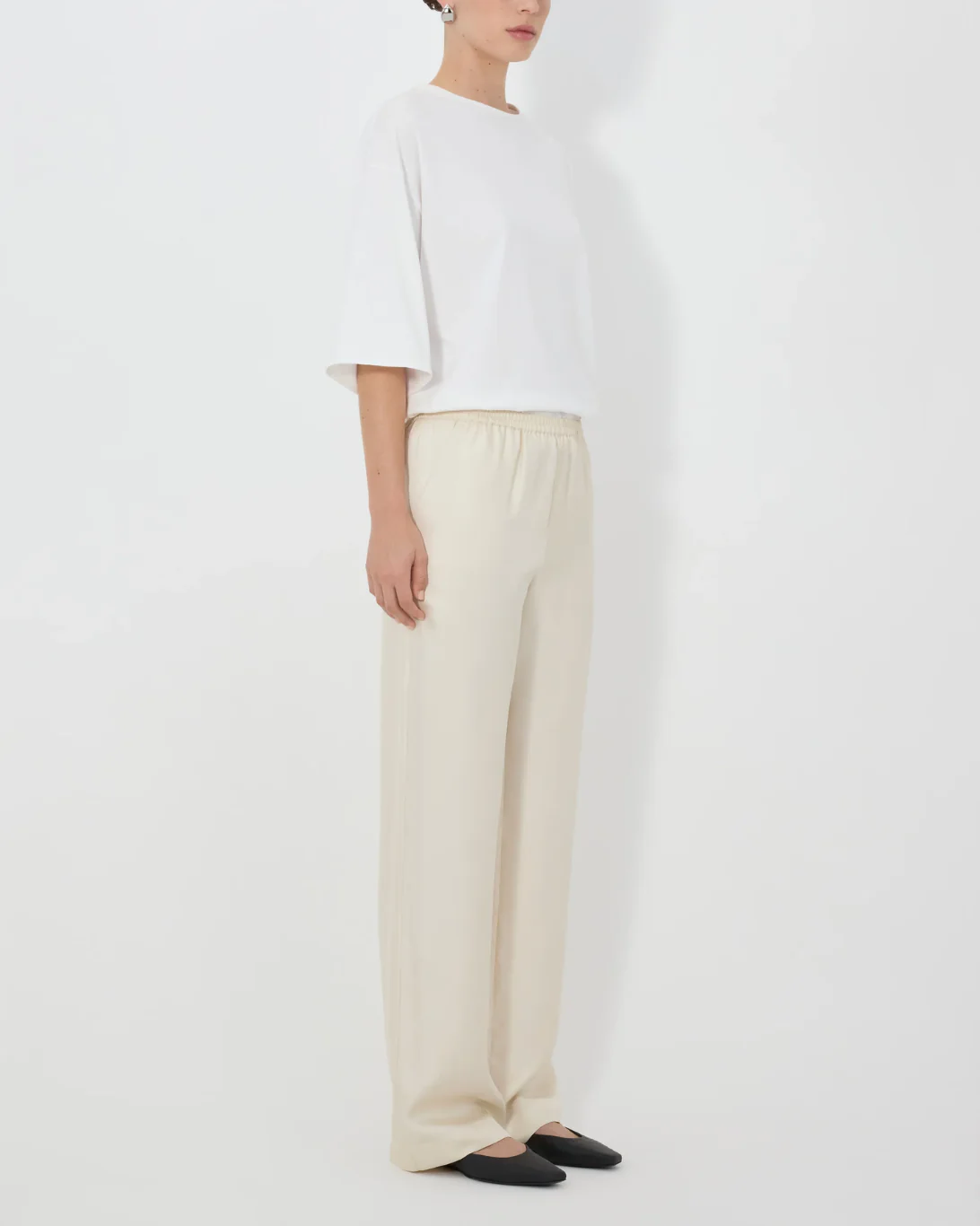 Alera Wide Leg Pant | Ivory - Image 5
