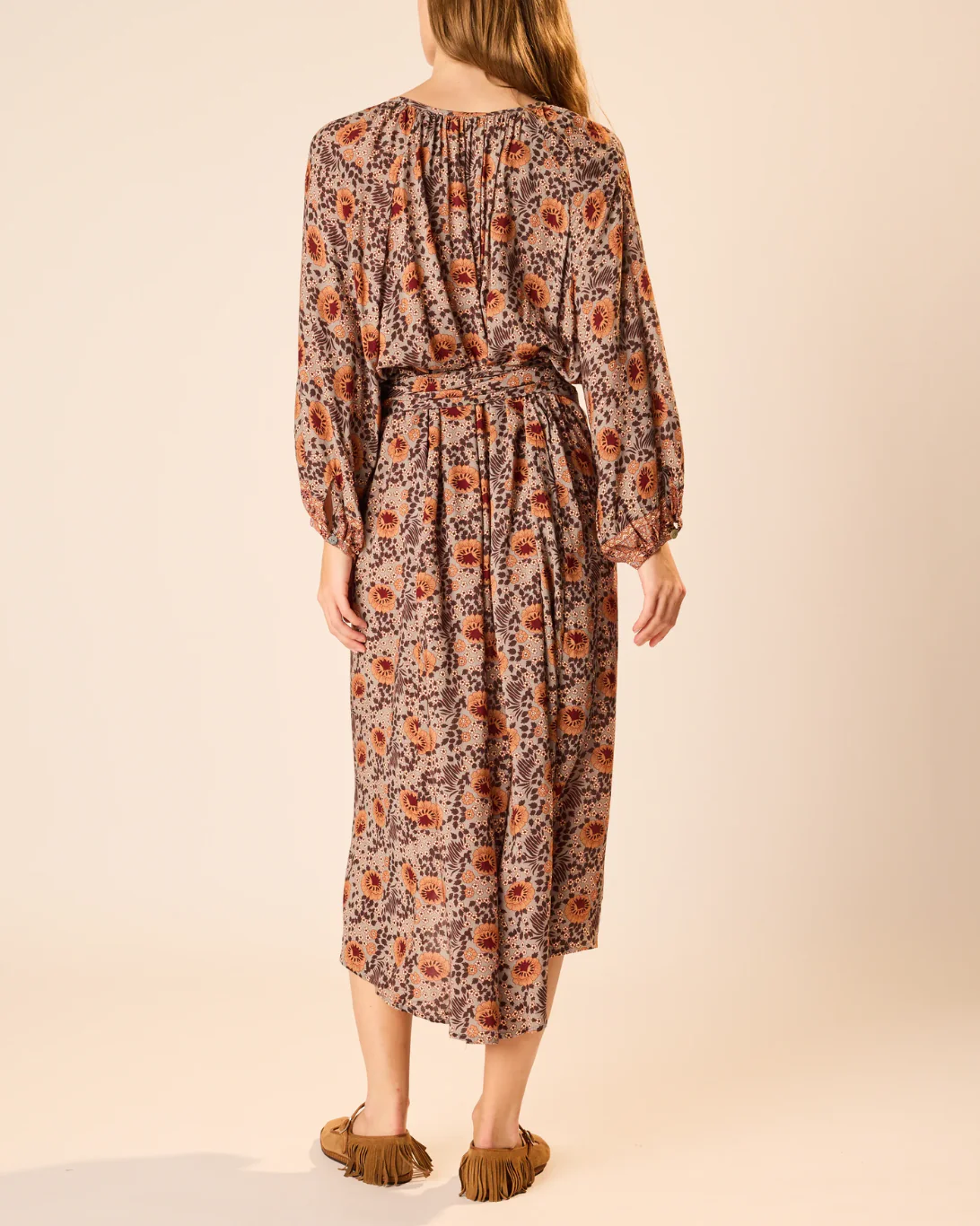 Alex Midi W/ Sash | Vintage Flowers - Image 3