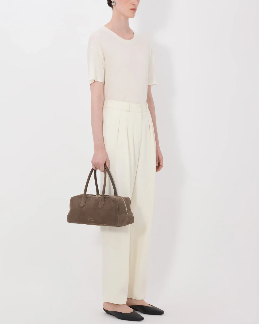 Alio Pleated Tailored Pant | Ivory - Image 3