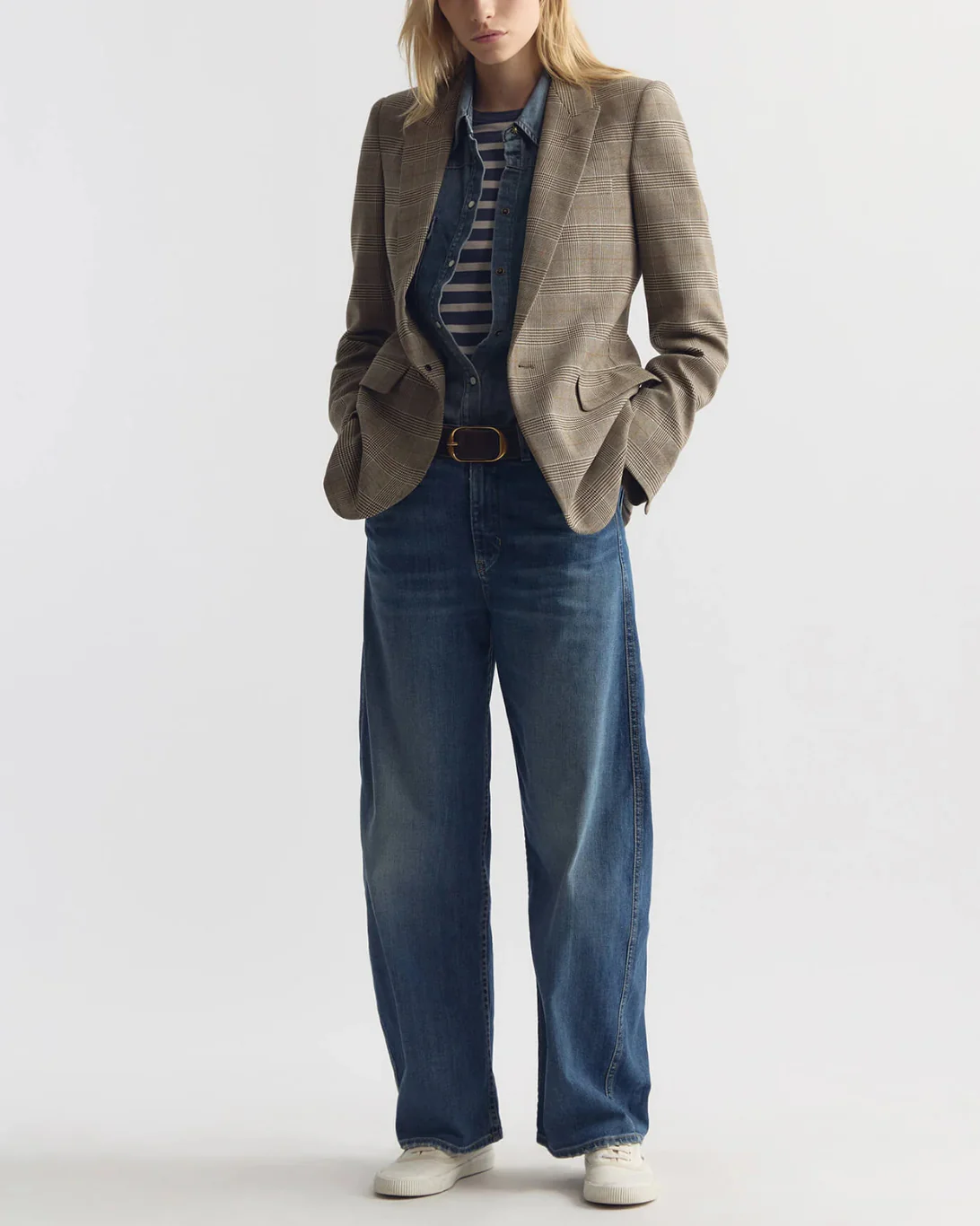 Anabel Tailored Jacket | Grey / Ochre Check - Image 5