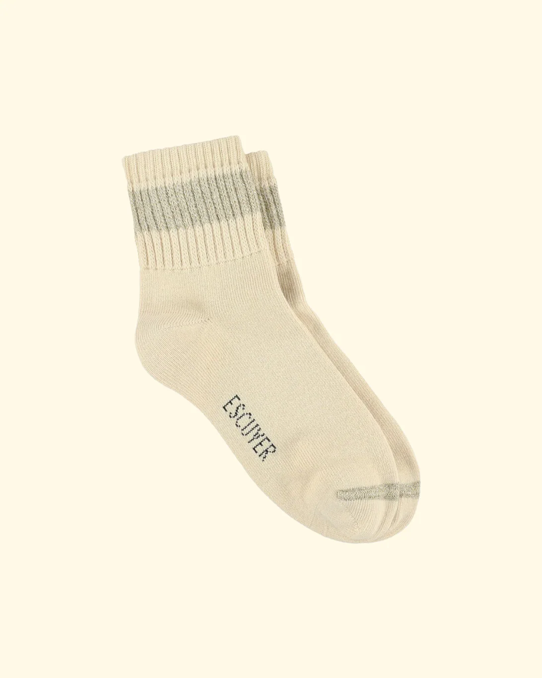 Ankle Lurex Socks | Ecru / Gold