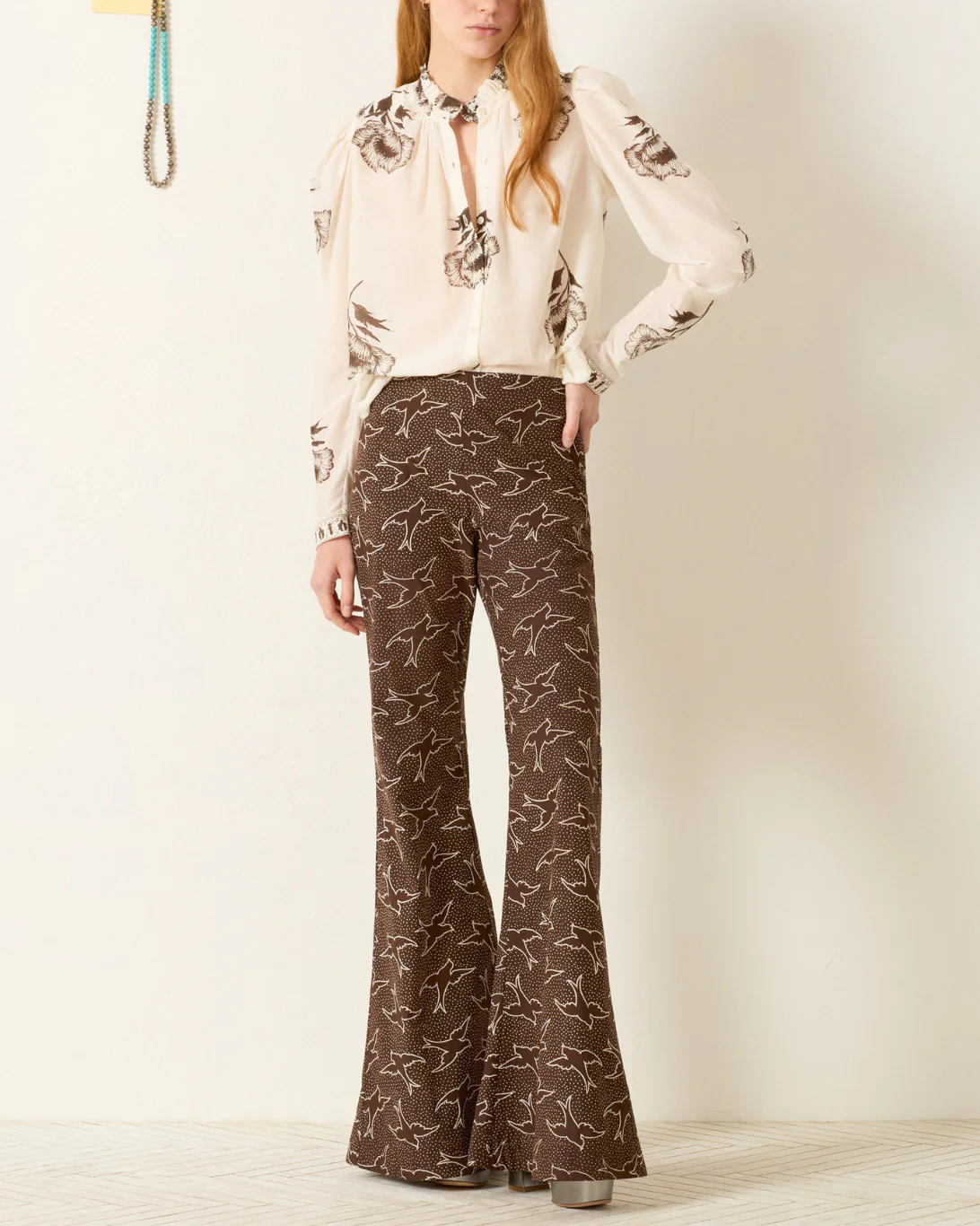 Artemis Obsidian Poppy Shirt | Off White - Image 3