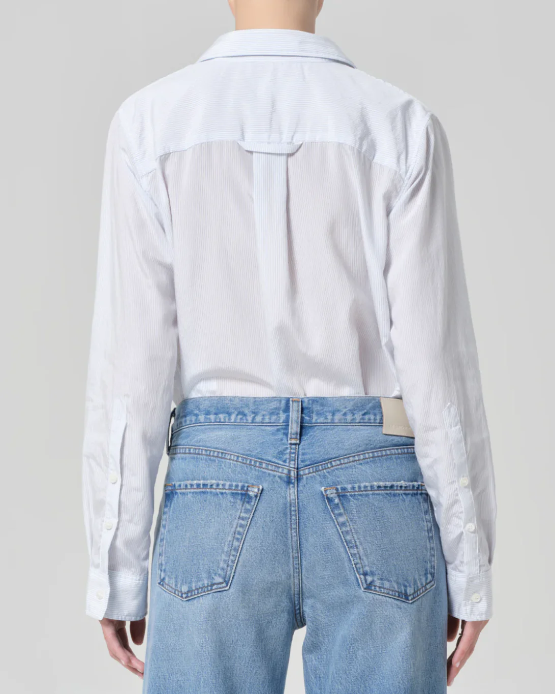 Avni Slim Shirt | Blue Micro Stripe - Image 3