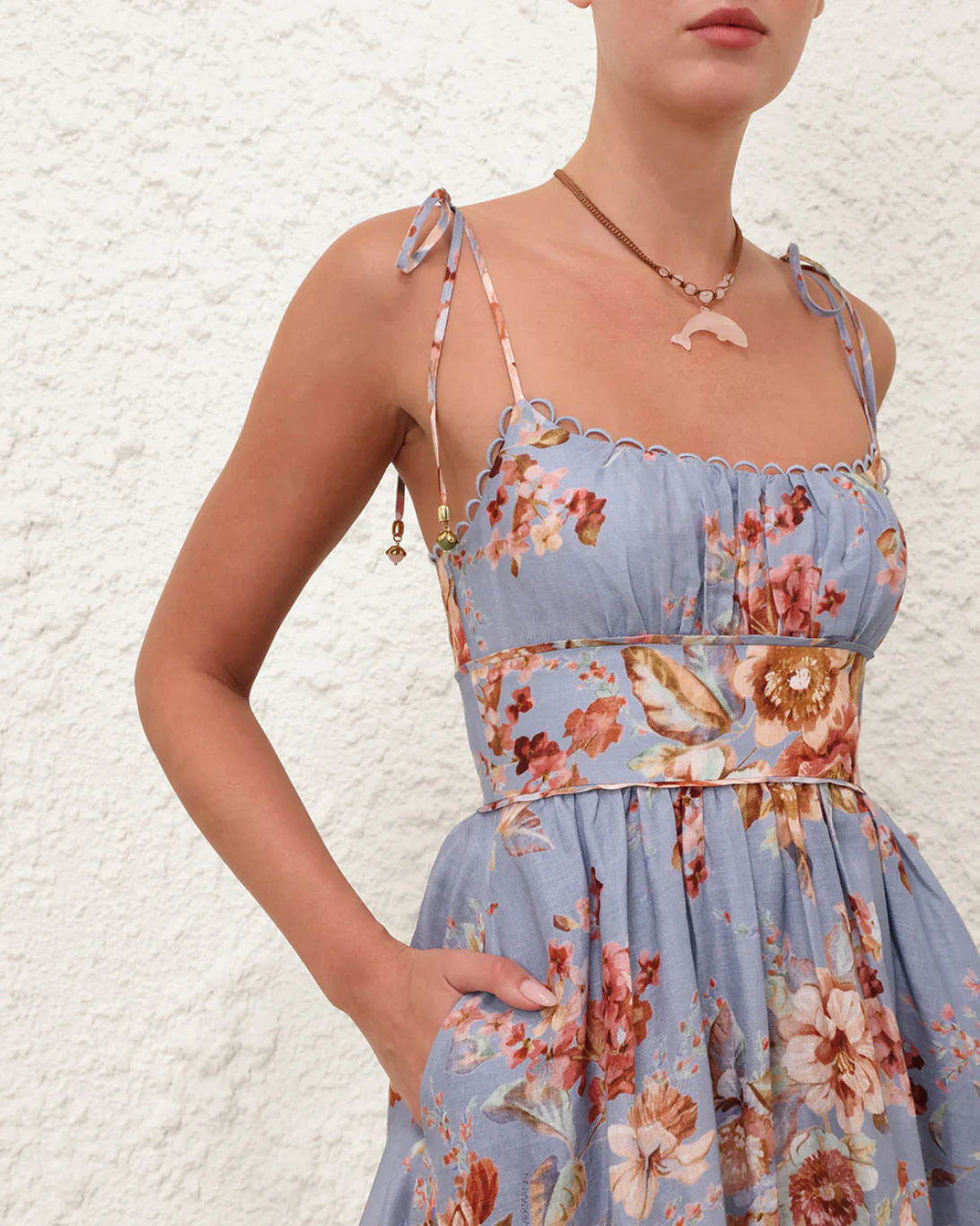 Awaken Picnic Dress | Chambray Floral - Image 4