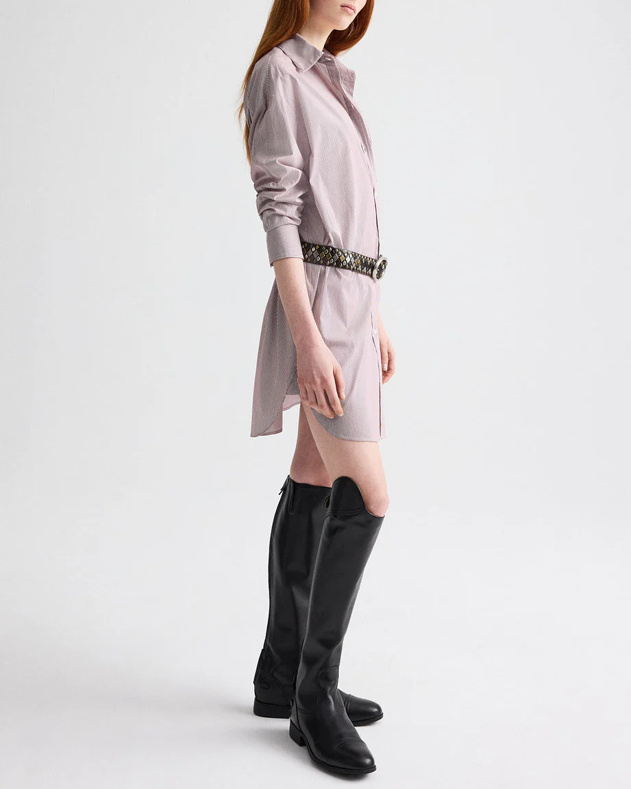 Big Joe Shirt Dress | White/Wine - Image 3