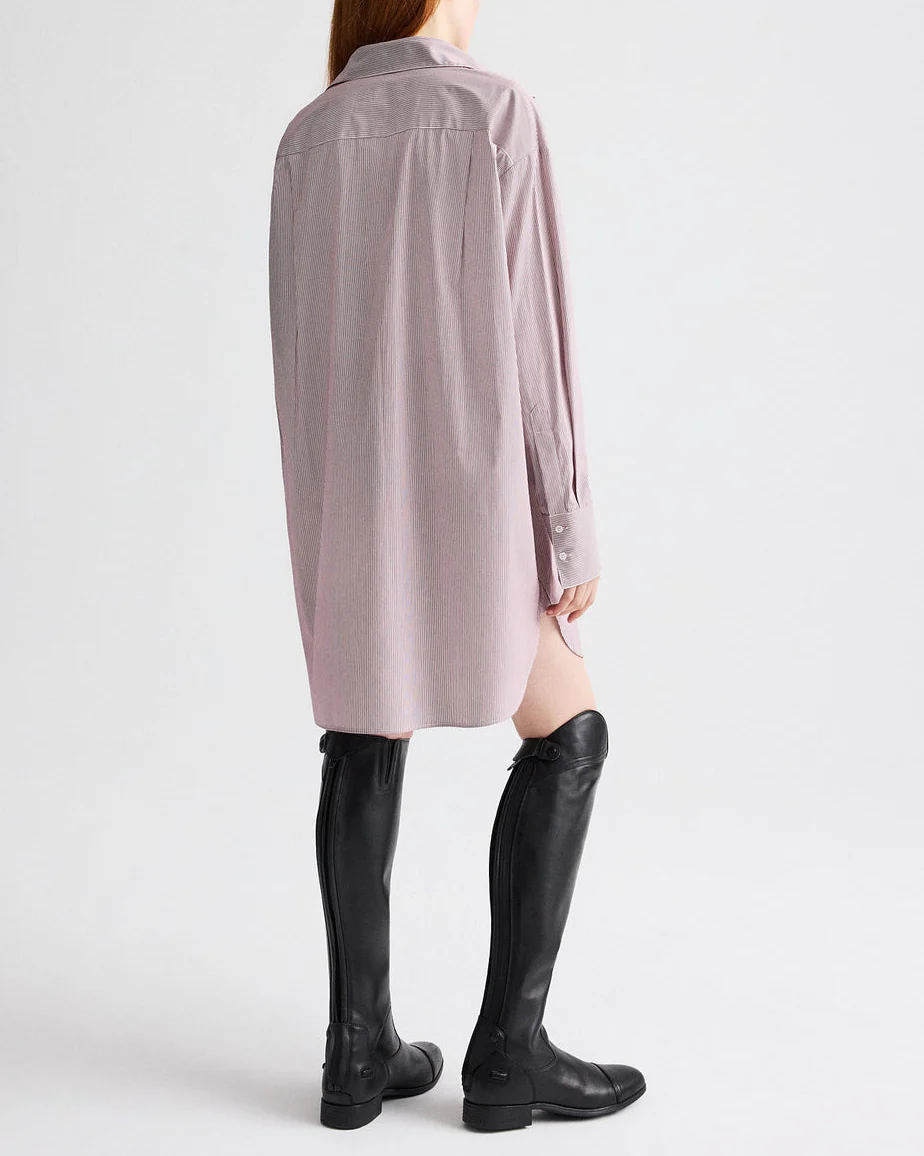 Big Joe Shirt Dress | White/Wine - Image 6