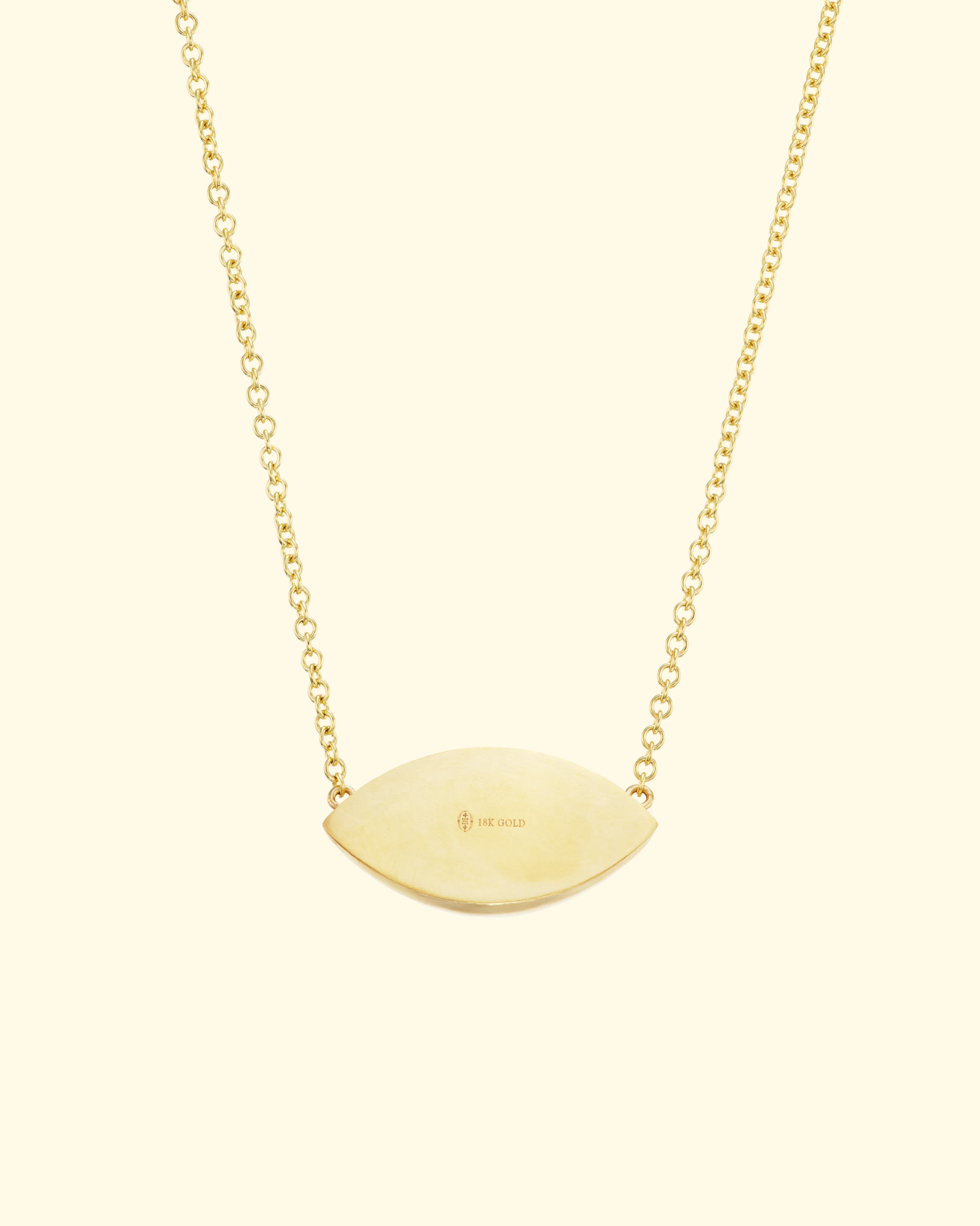 Blue Tourmaline Mega Eye Necklace | 18k Yellow Gold - Image 3