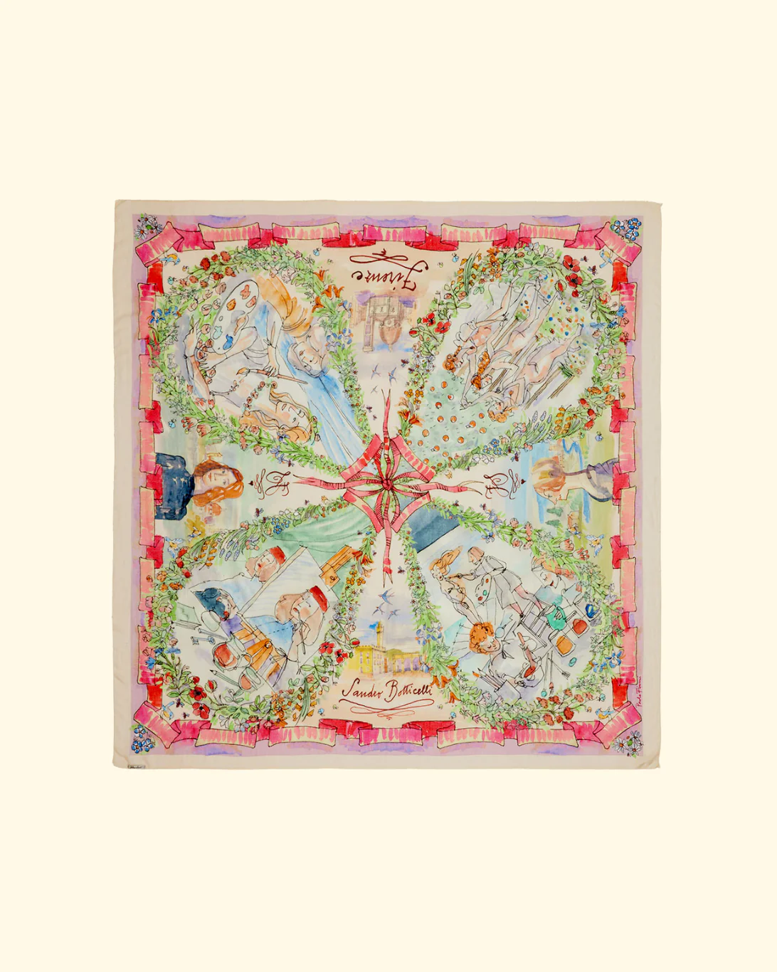 Botticelli Scarf | Multi Artwork