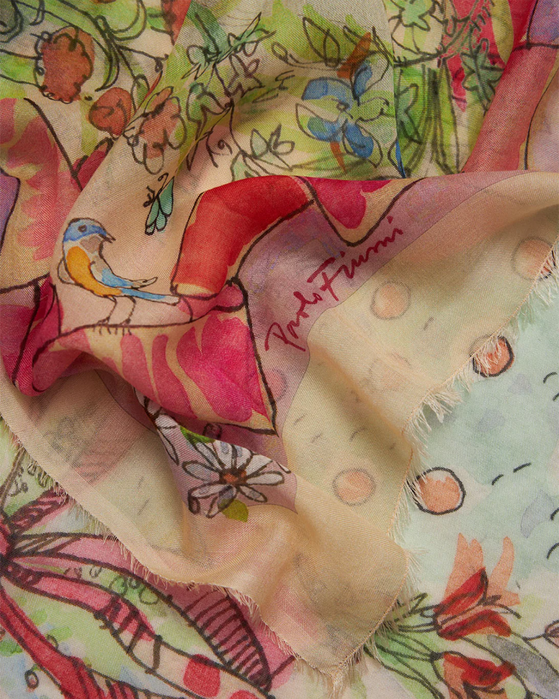Botticelli Scarf | Multi Artwork - Image 2