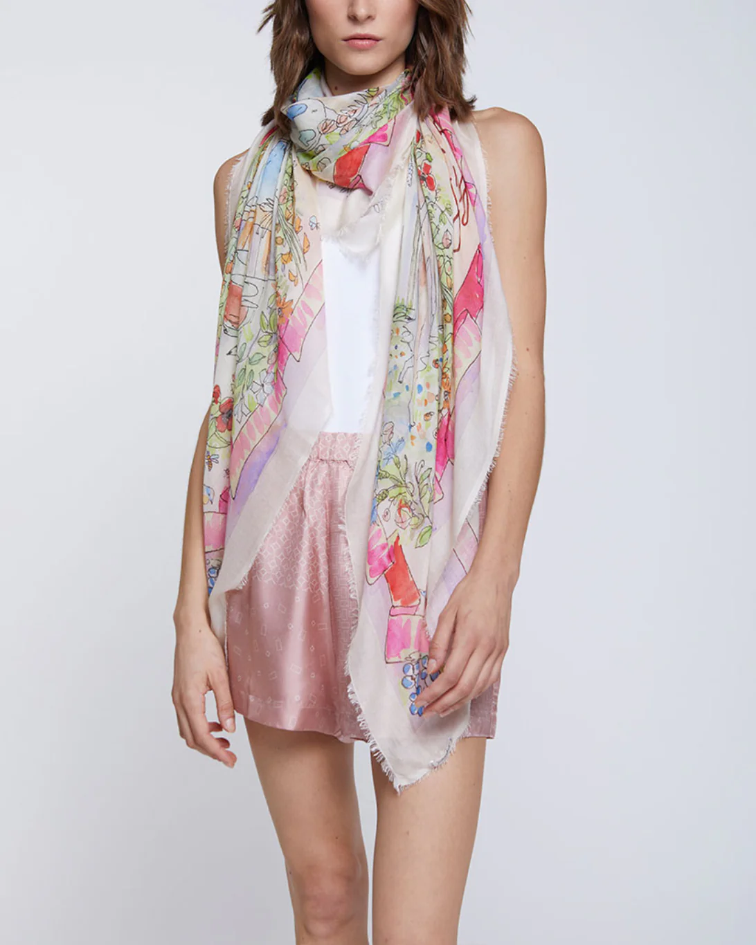 Botticelli Scarf | Multi Artwork - Image 3