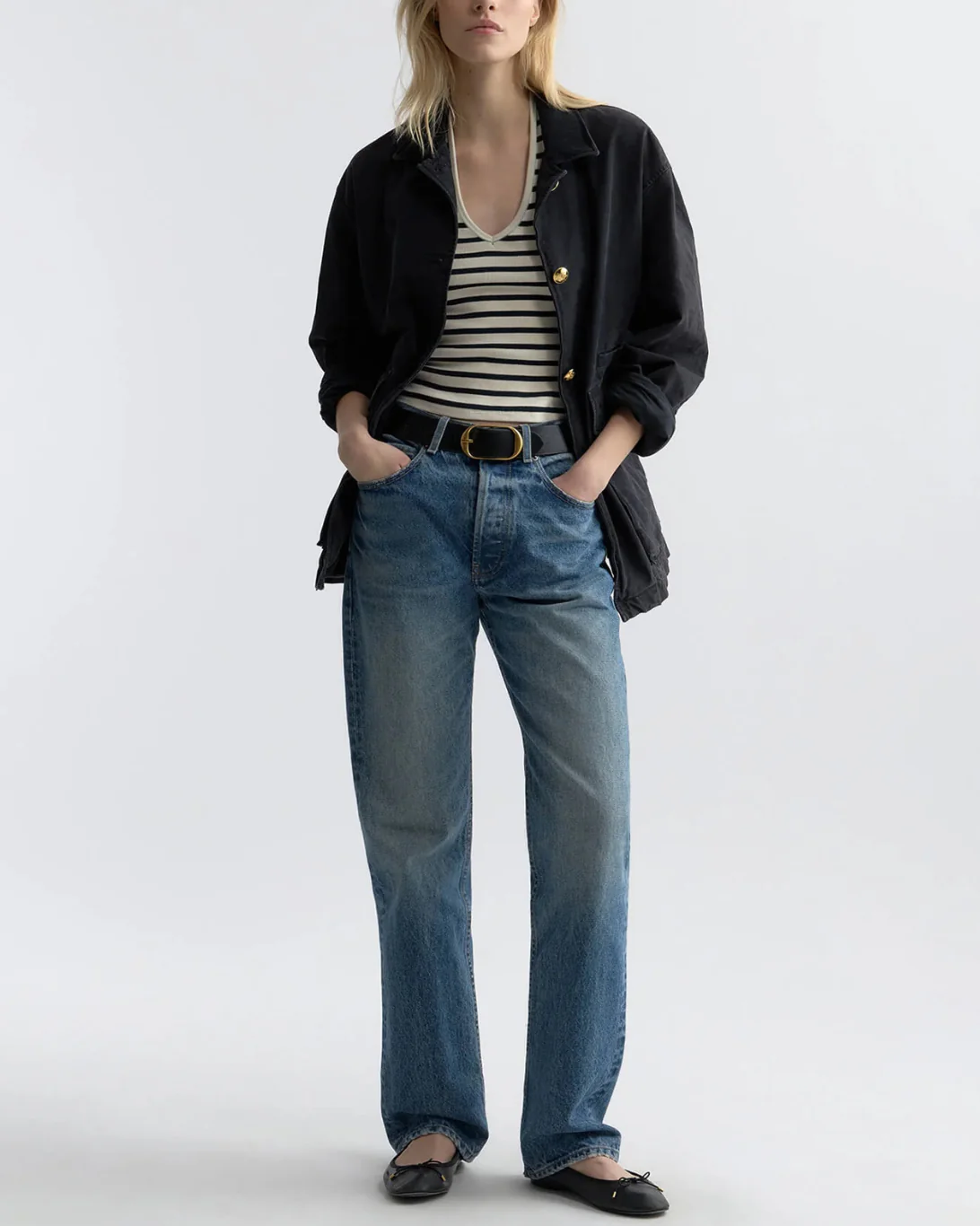 Britt Halter Top | Ecru/Black Stripe - Image 3