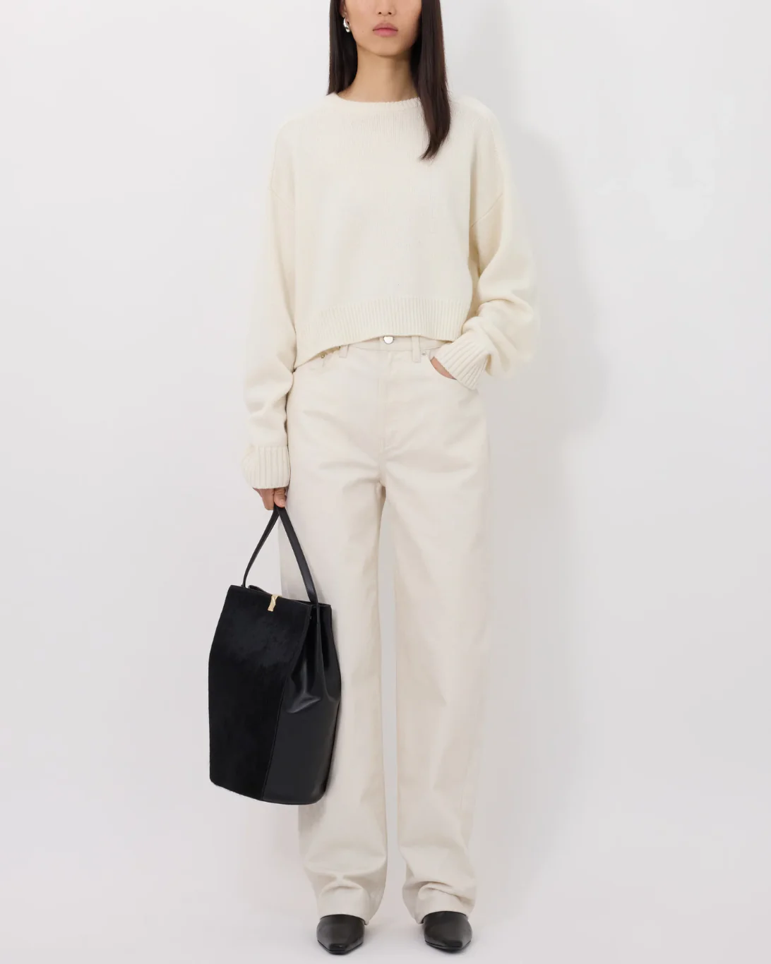 Bruzzi Cropped Sweater | Ivory - Image 2
