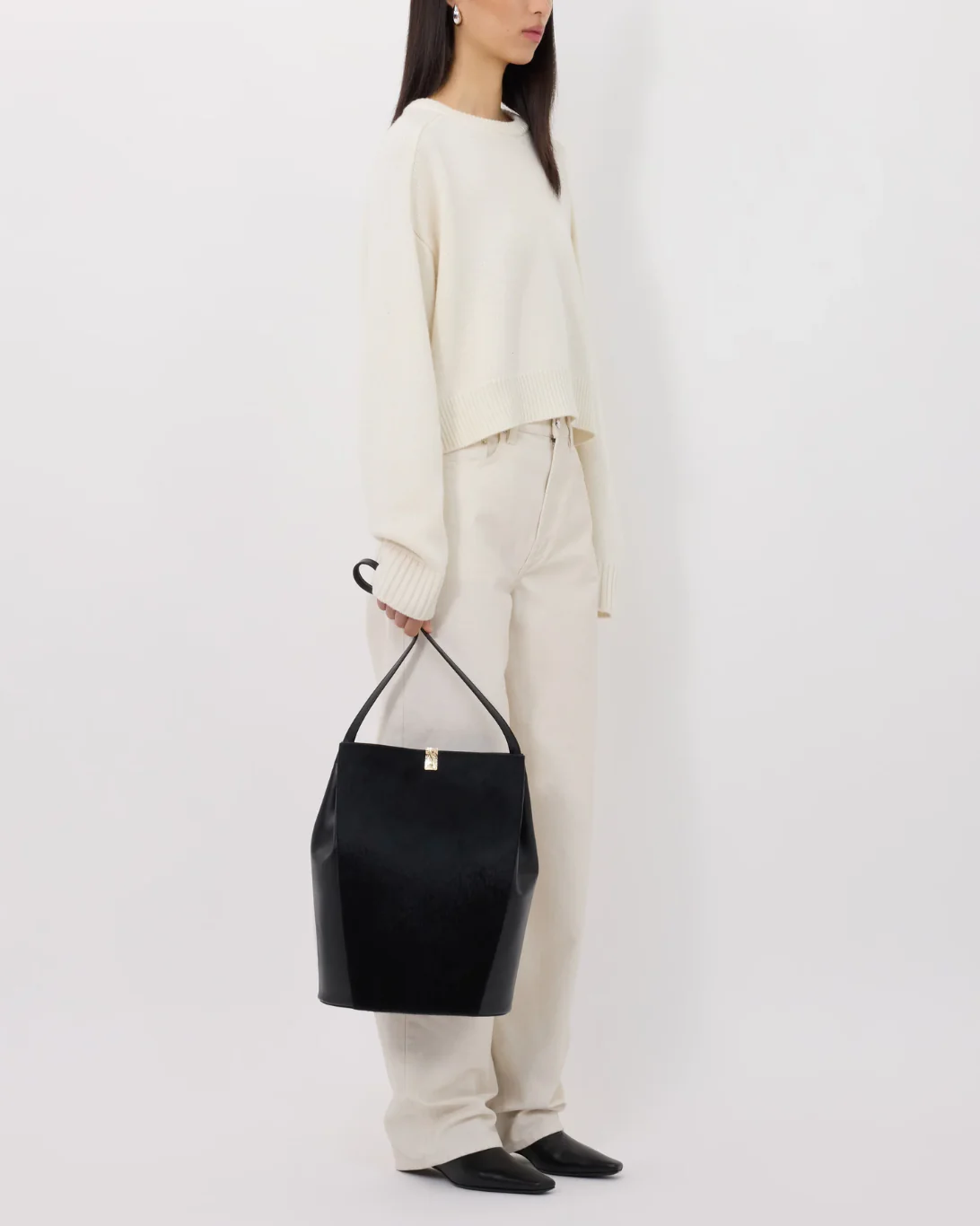 Bruzzi Cropped Sweater | Ivory - Image 3