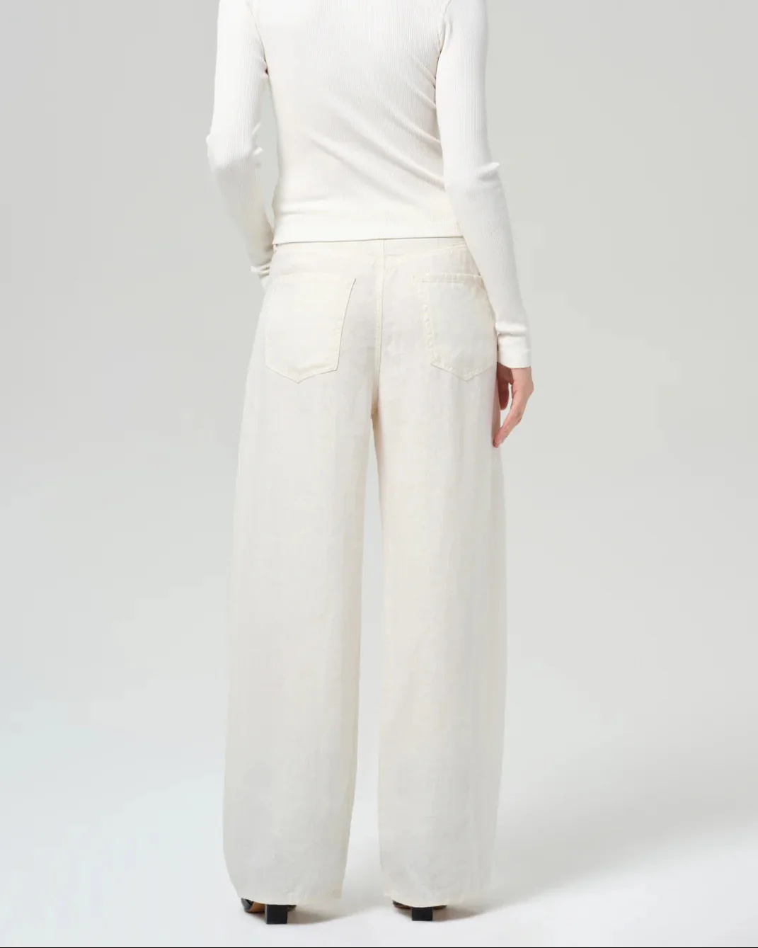 Brynn Drawstring Linen Trouser | Vanilla - Image 3