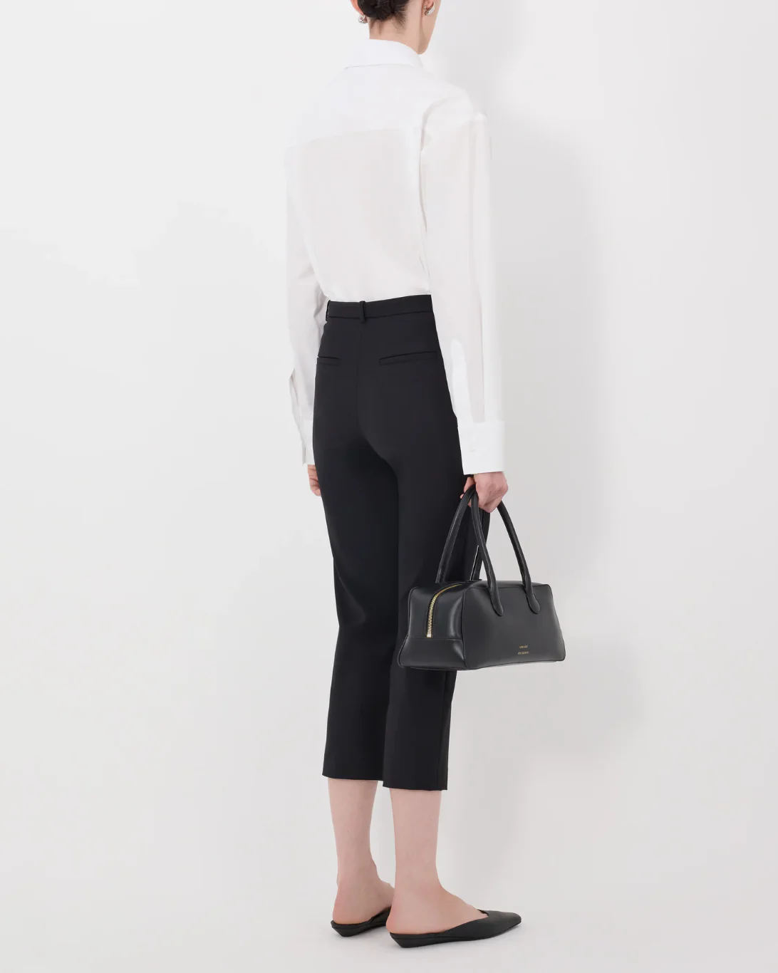 Carlo 3/4 Straight Leg Pant | Black - Image 4
