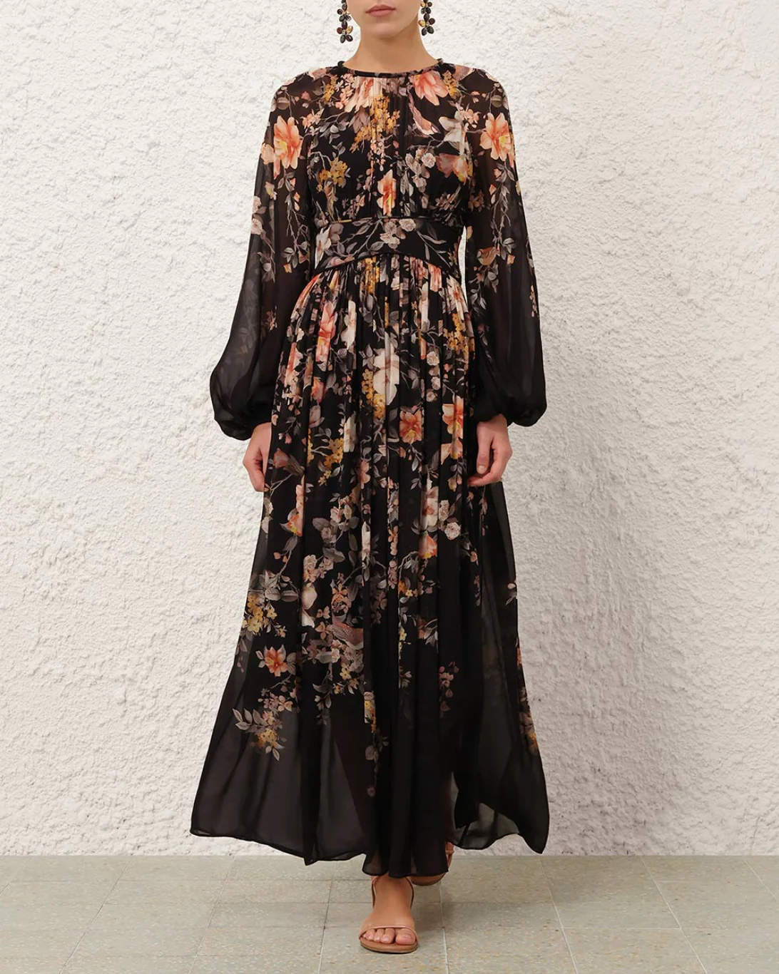 Carousel Billow Maxi Dress | Black Songbird - Image 2