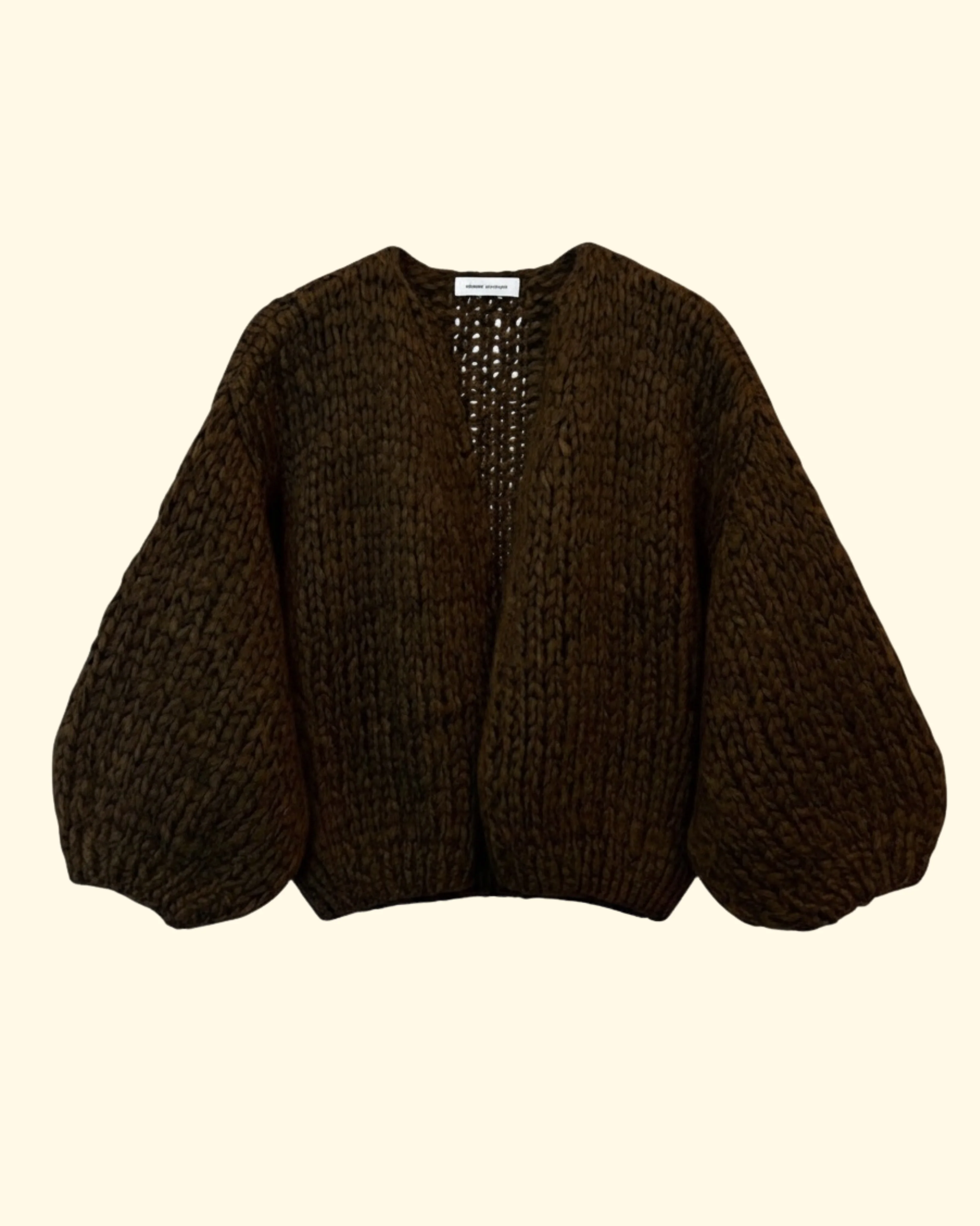 Cashmere Bomber Cardigan | Dark Brown