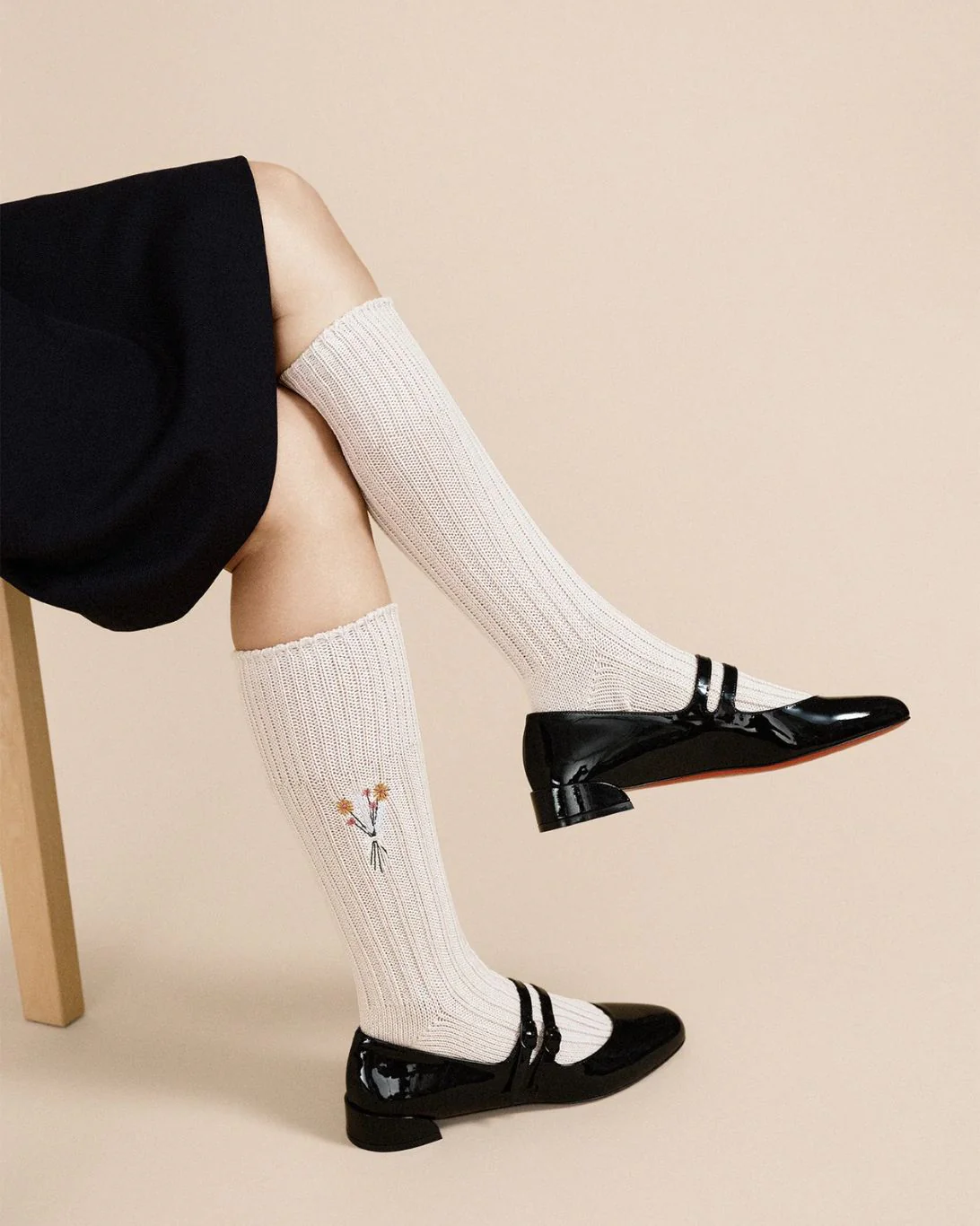 Castigiloni Ribbed Linen Crew Sock