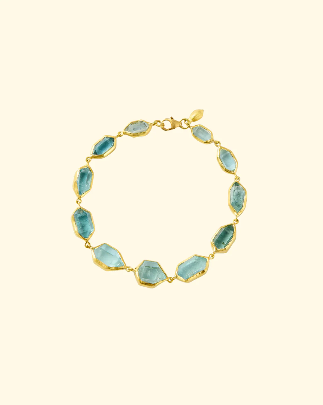 Cerulean Full Stone Bracelet | 18K YG & Aquamarine