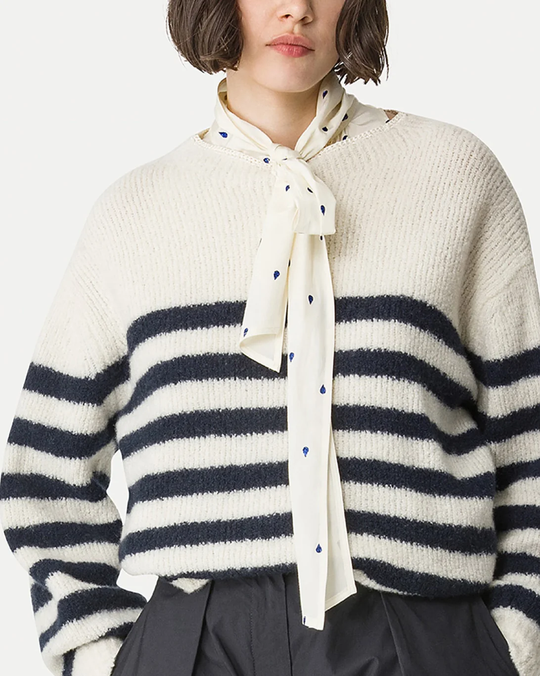 Cashmere Boucle' Mariniere Knit | Beurre - Image 2