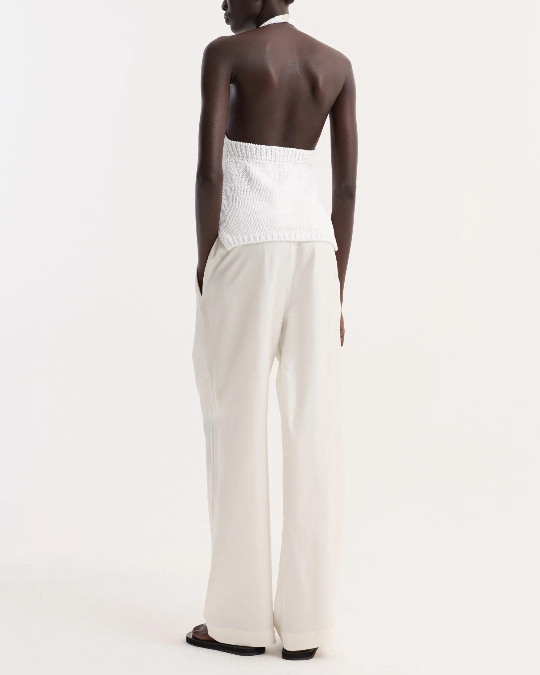 Chunky Knit Halter Top | Optic White - Image 4