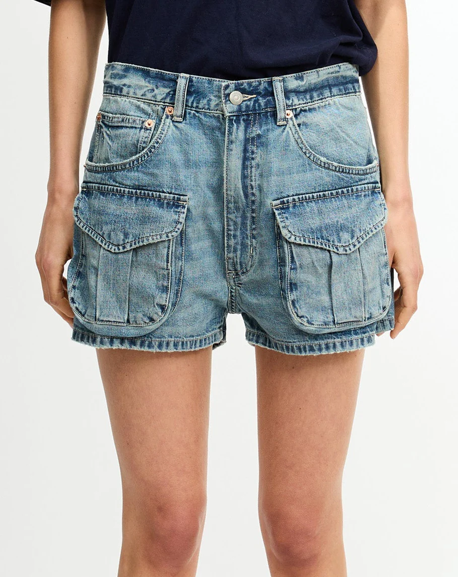 Claire Cargo Short | Holton Indigo - Image 3