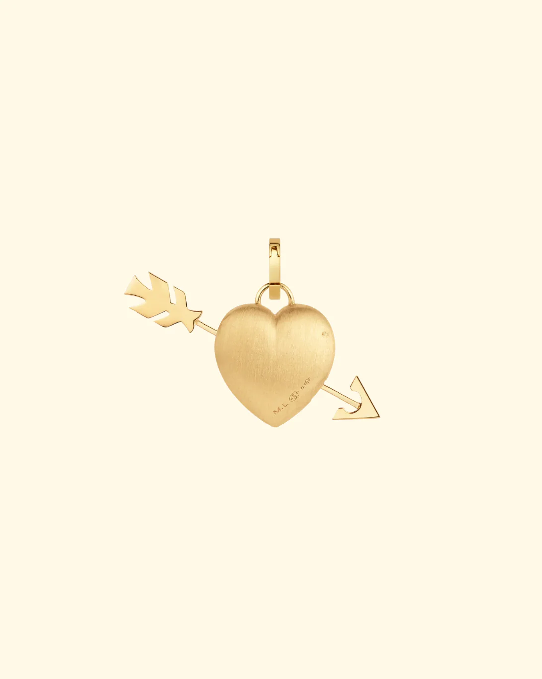 Coeur Perce Charm | 18k Yellow Gold - ONLINE ONLY - Image 5