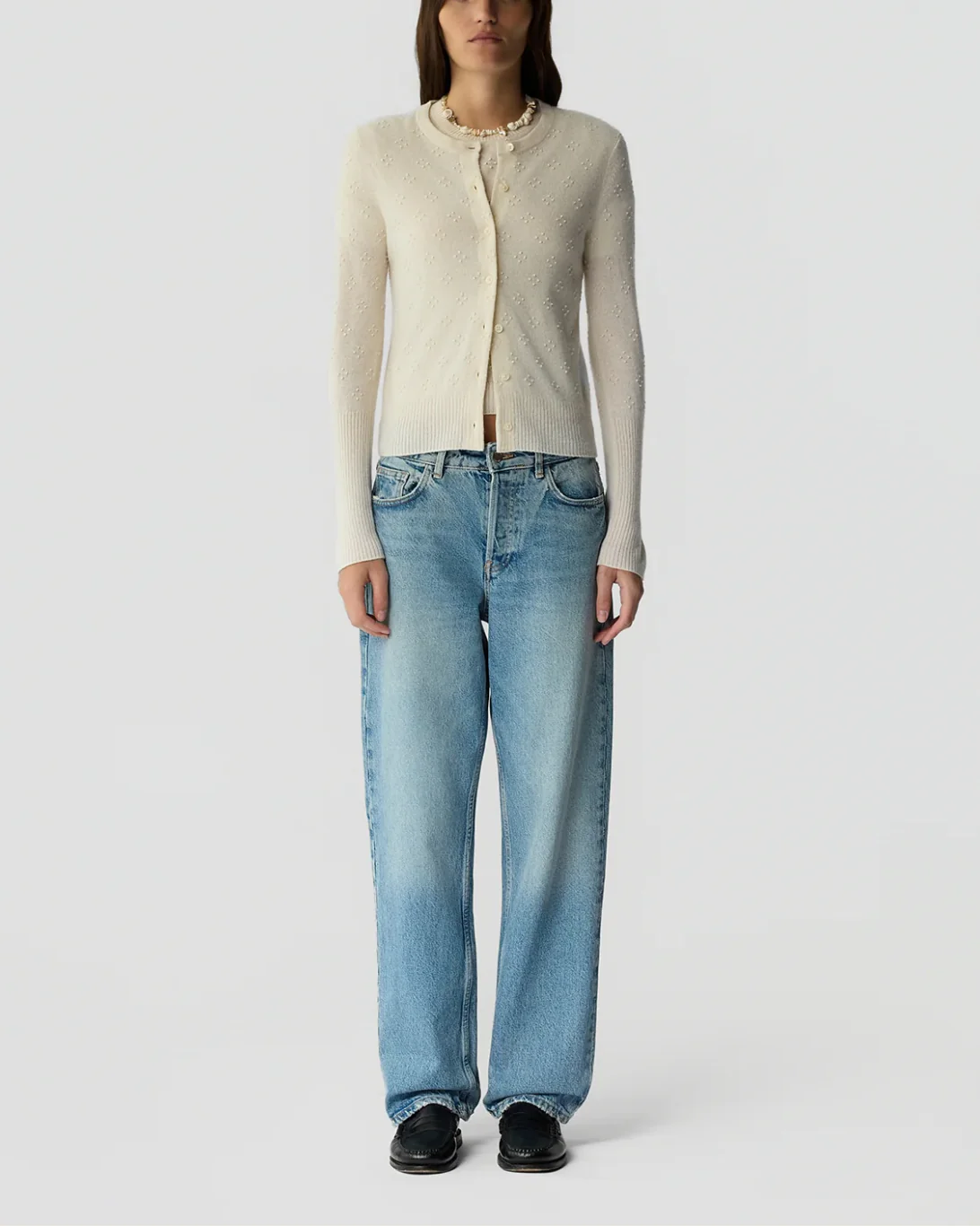 Compass Jane Cardigan | Cream - Image 3