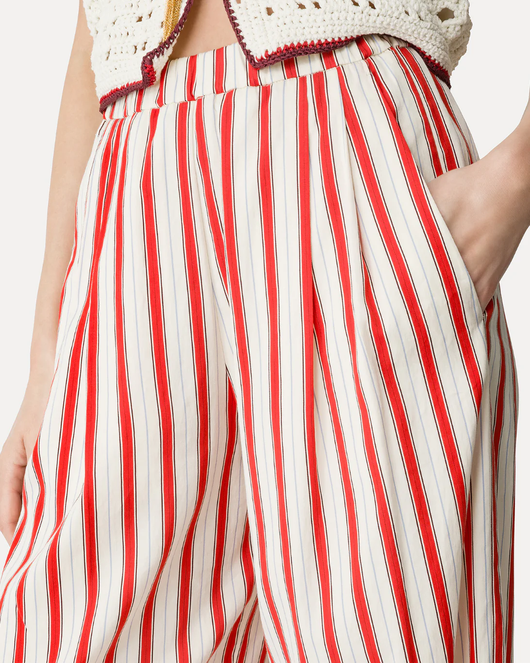 Contemporary Pinstriped Pants | Rouge - Image 4