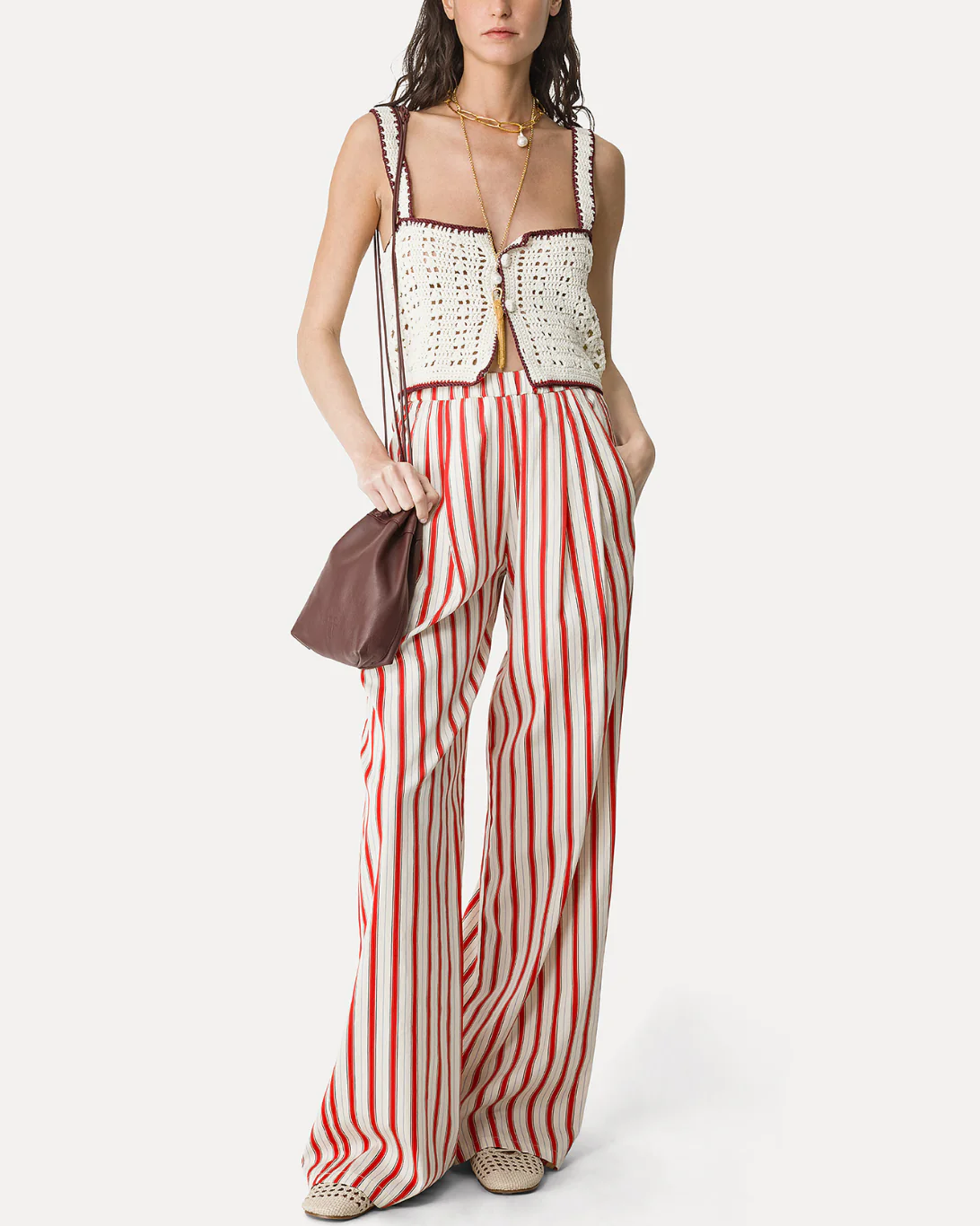 Contemporary Pinstriped Pants | Rouge - Image 5