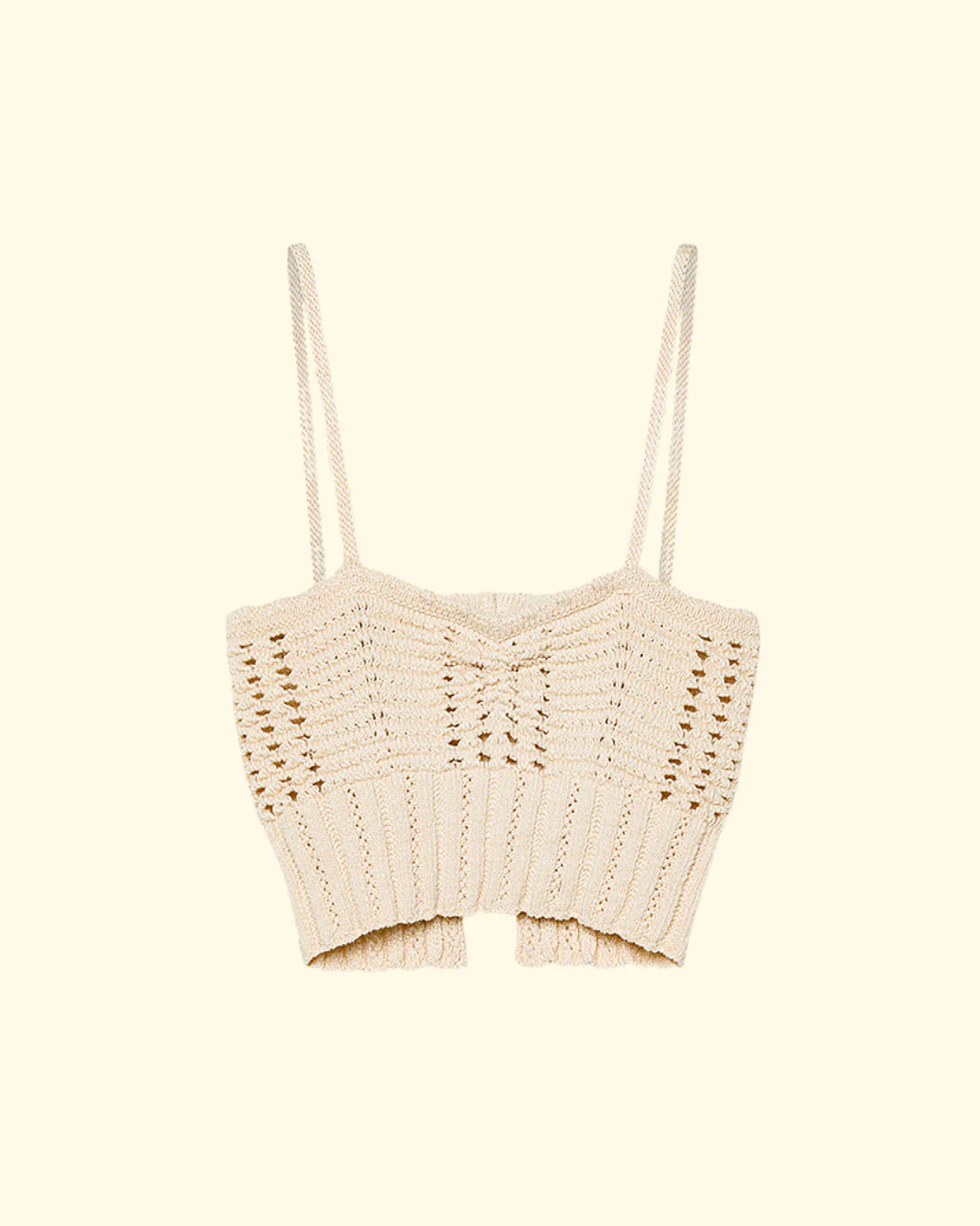 Cotton Cable Bralette | Butter