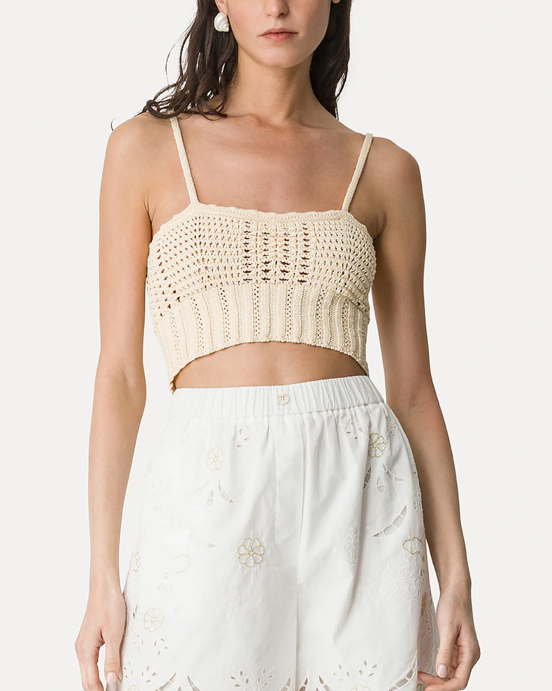 Cotton Cable Bralette | Butter - Image 2