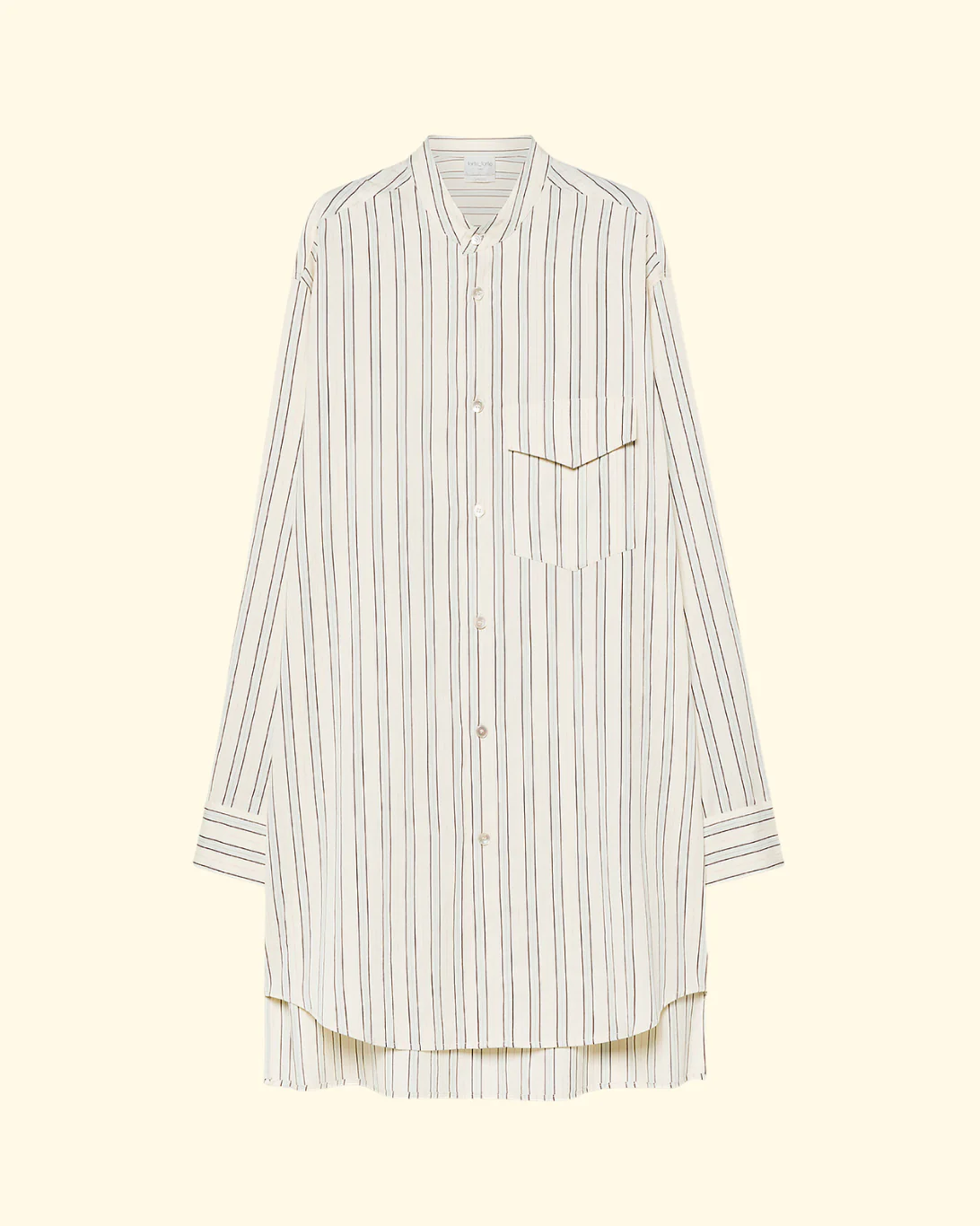 Cotton Pinstriped Oversized Shirt | Plume