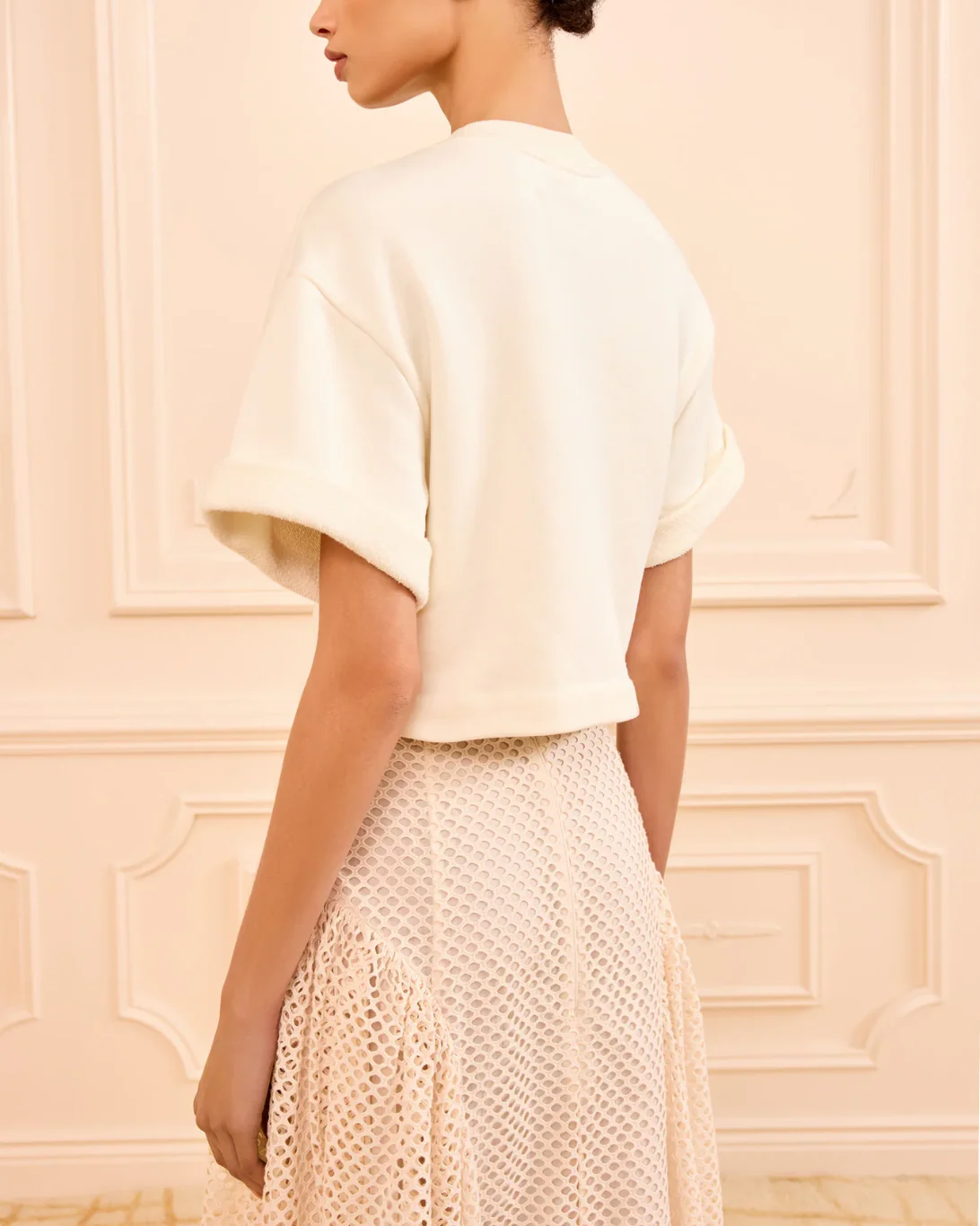Cove Top With Embroidery | Creme - Image 3