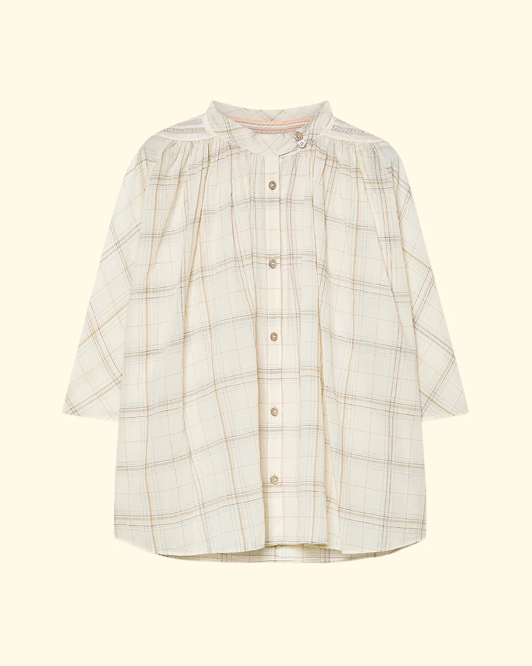 Crepe Voile Half Sleeves Shirt | Lattementa
