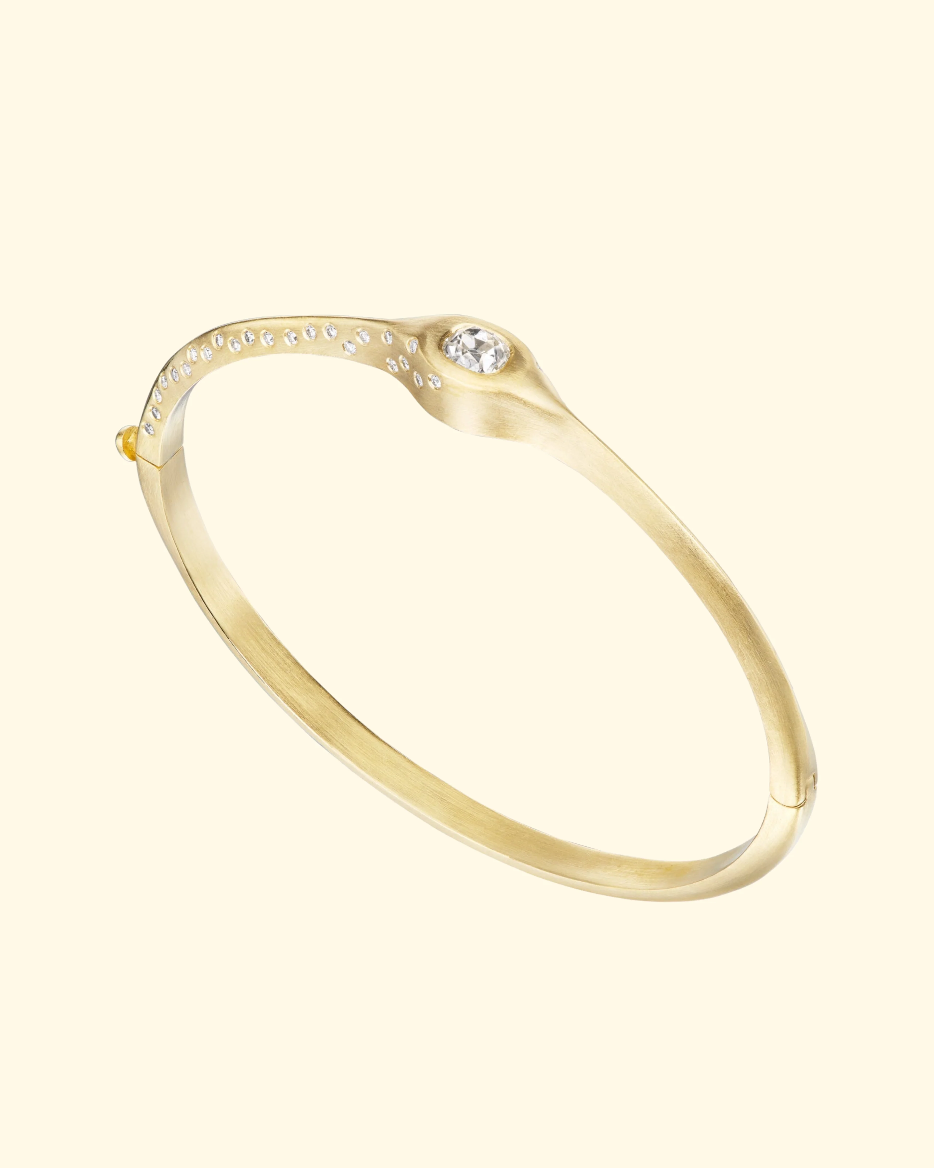Cushion Old Mine Cut Bangle | 18k Yellow Gold - Image 3