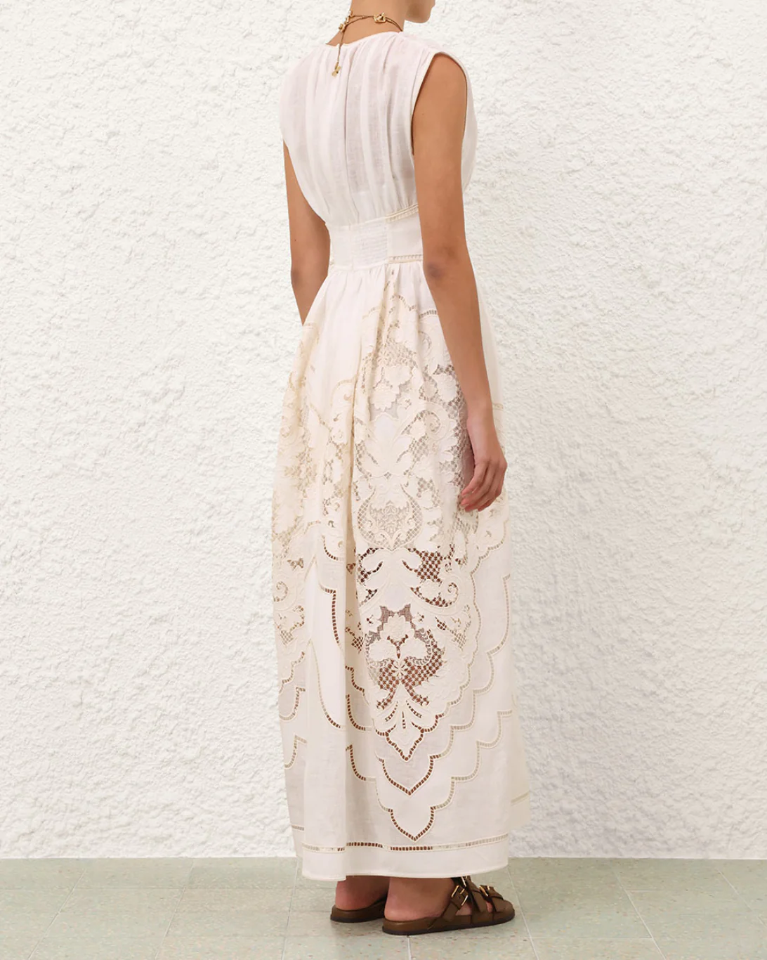 Daylight Waisted Dress | Cream - Image 3