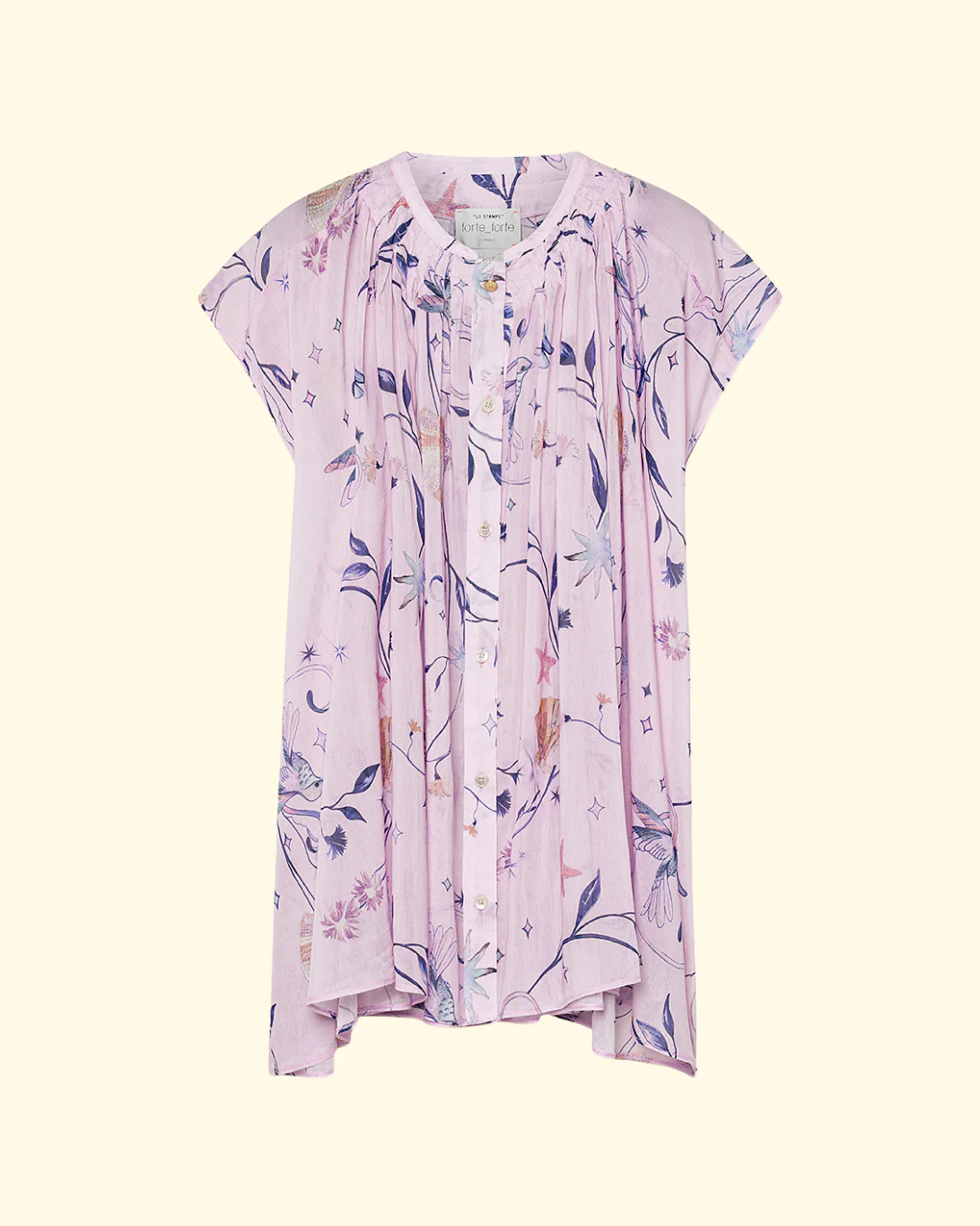 "Deliverance" Print Voile Sleeveless Shirt | Sweet