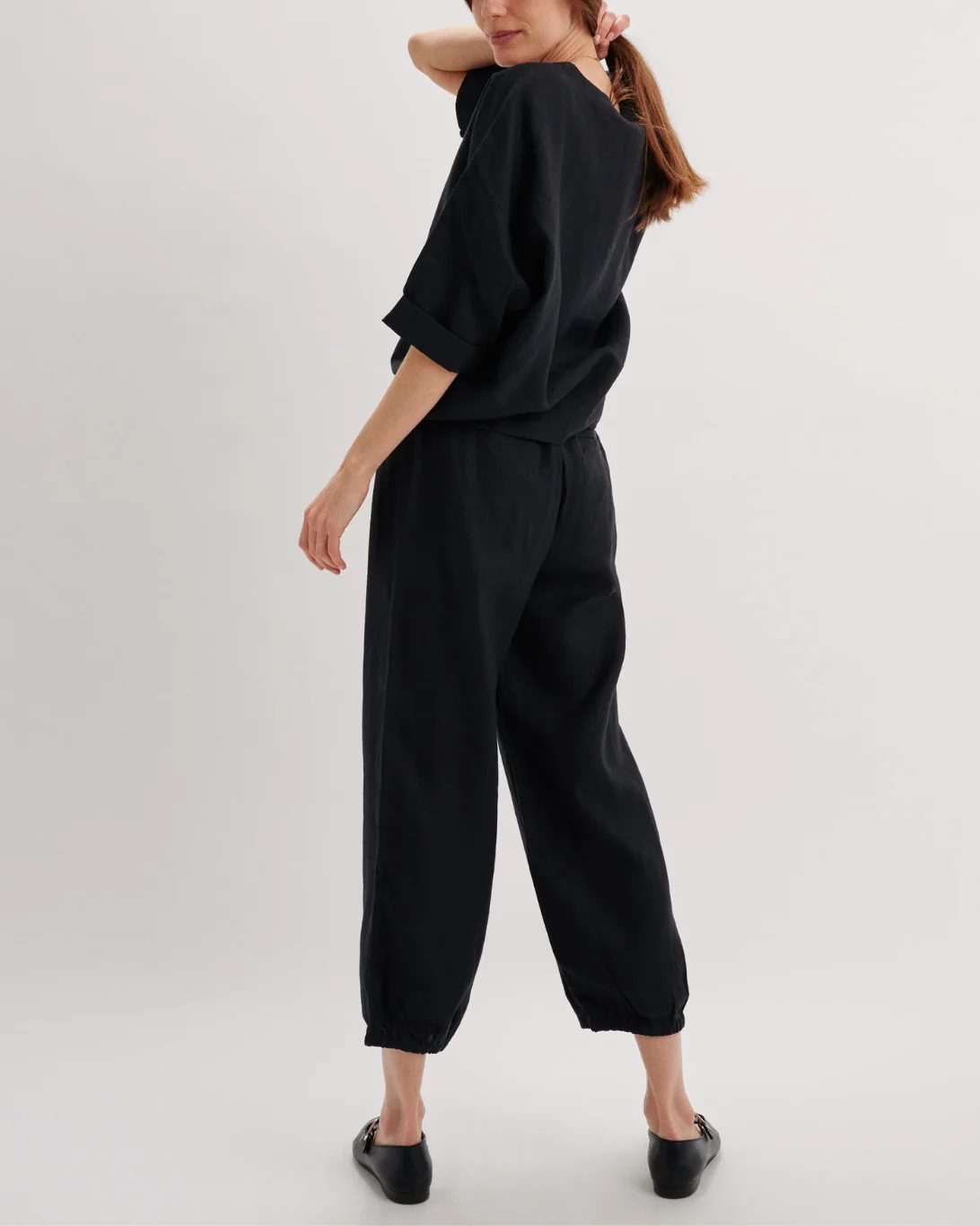 Delos Linen Pant | Black - Image 3