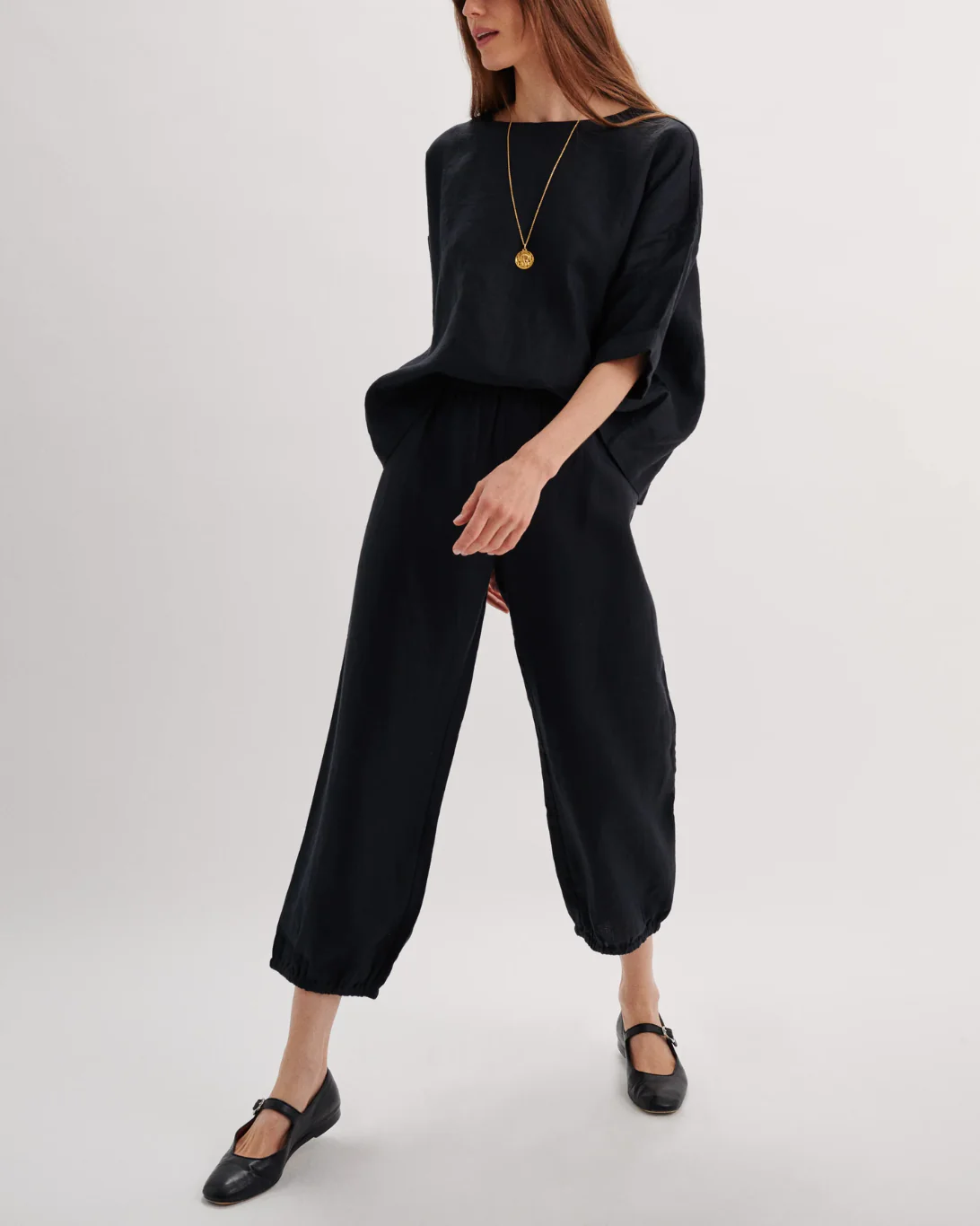 Delos Linen Pant | Black - Image 4
