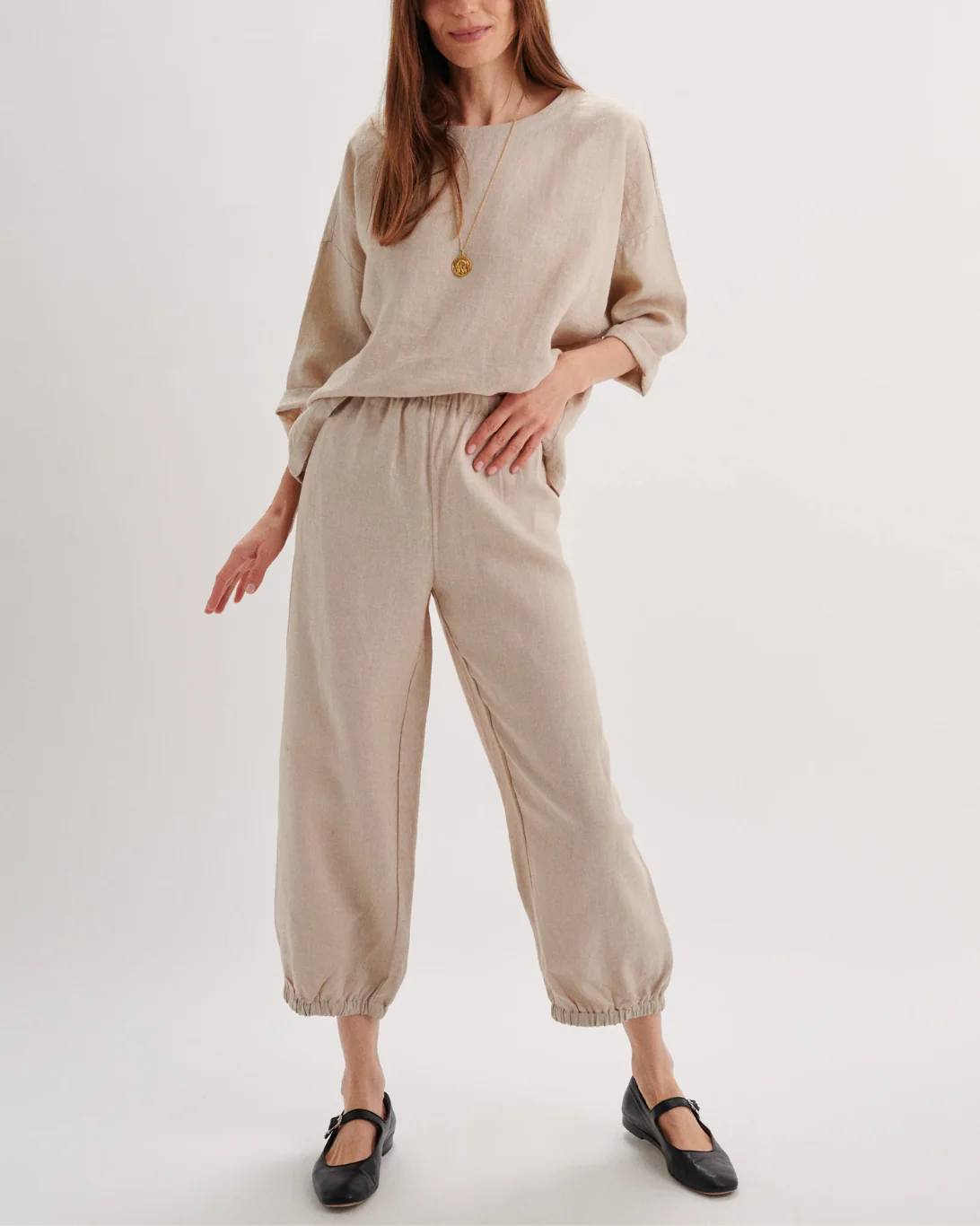 Delos Linen Pant | Natural - Image 2