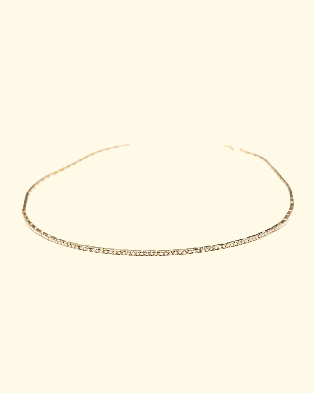 Diamond Ribbon Choker | 14k Yellow Gold - ONLINE ONLY