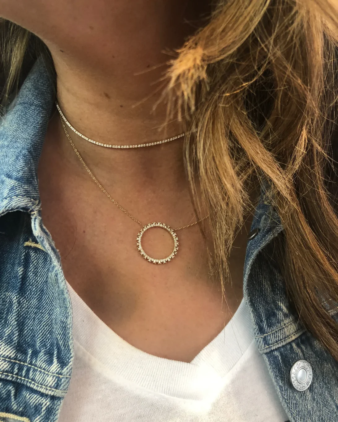 Diamond Ribbon Choker | 14k Yellow Gold - ONLINE ONLY - Image 2