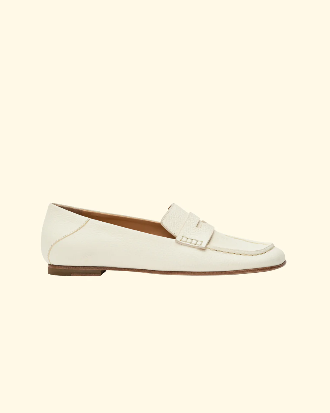 Drew Loafer w/ Penny Strap | White