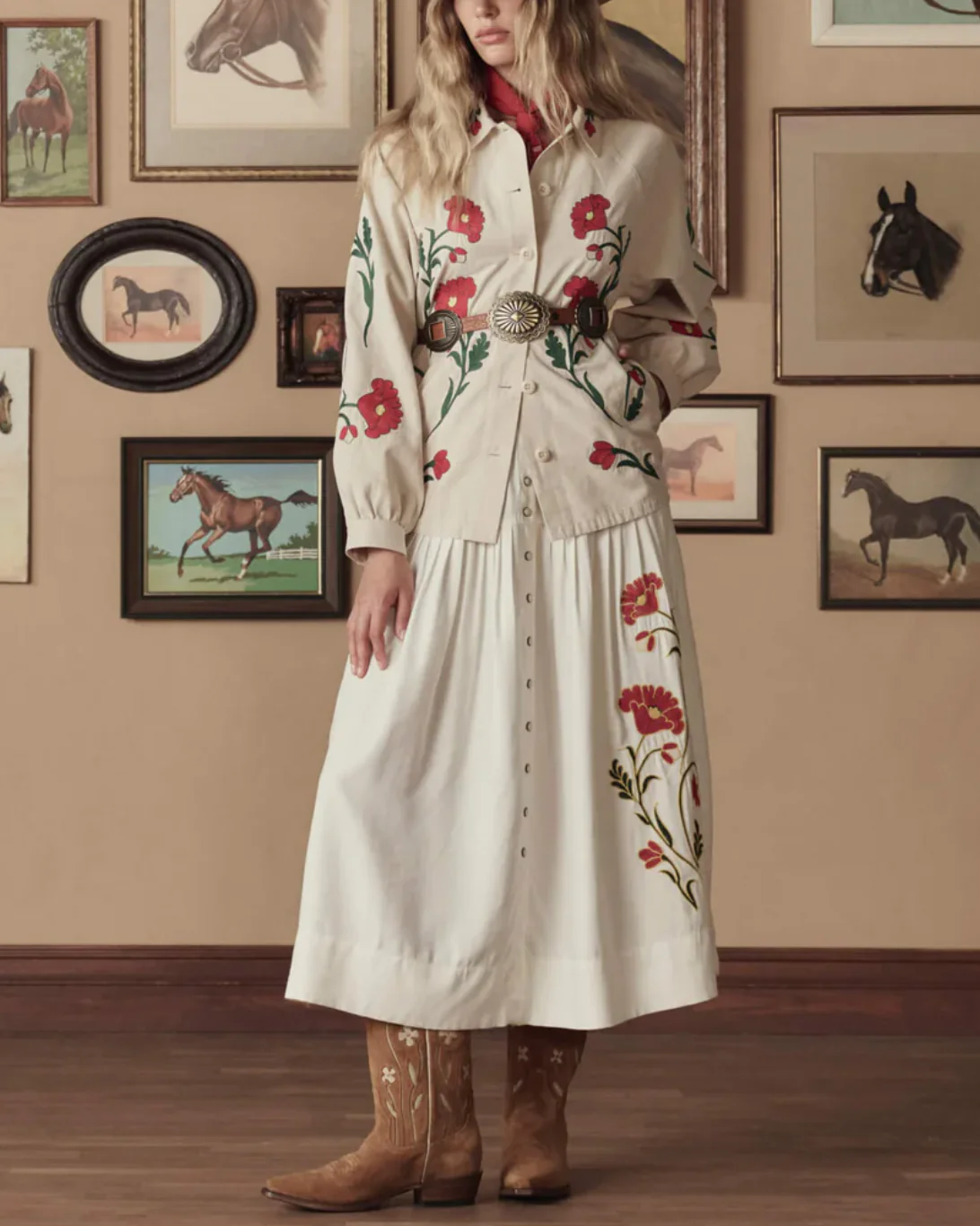 Embroidered Commodore Jacket | Cream - Image 2