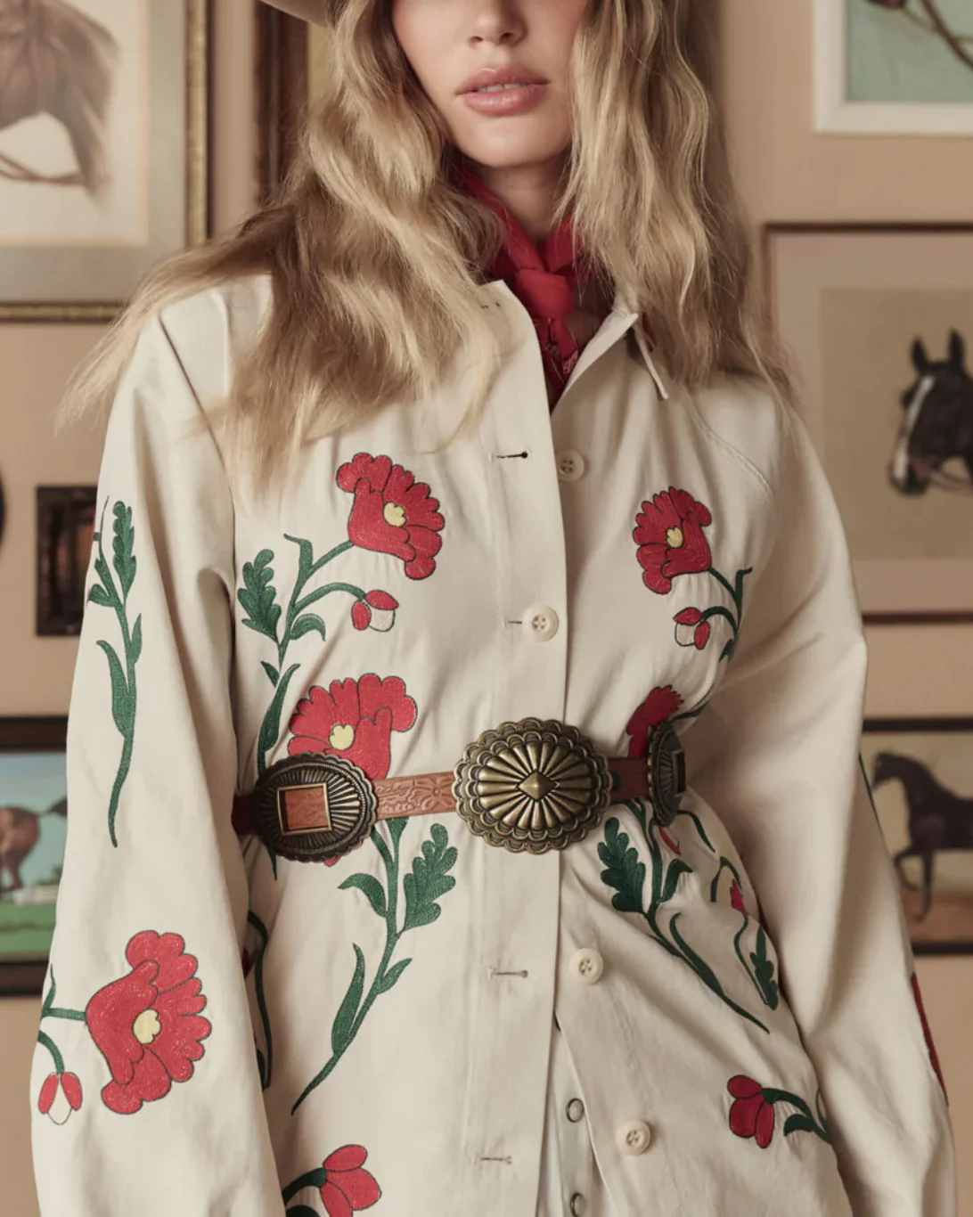 Embroidered Commodore Jacket | Cream - Image 3